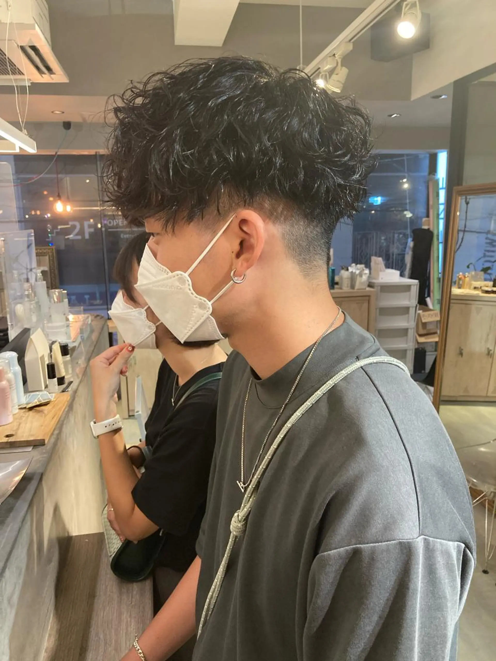 メンズ メンズパーマ 波巻きパーマ カット パーマ メンズ特化美容師 熊田 鼓汰郎のヘアスタイル