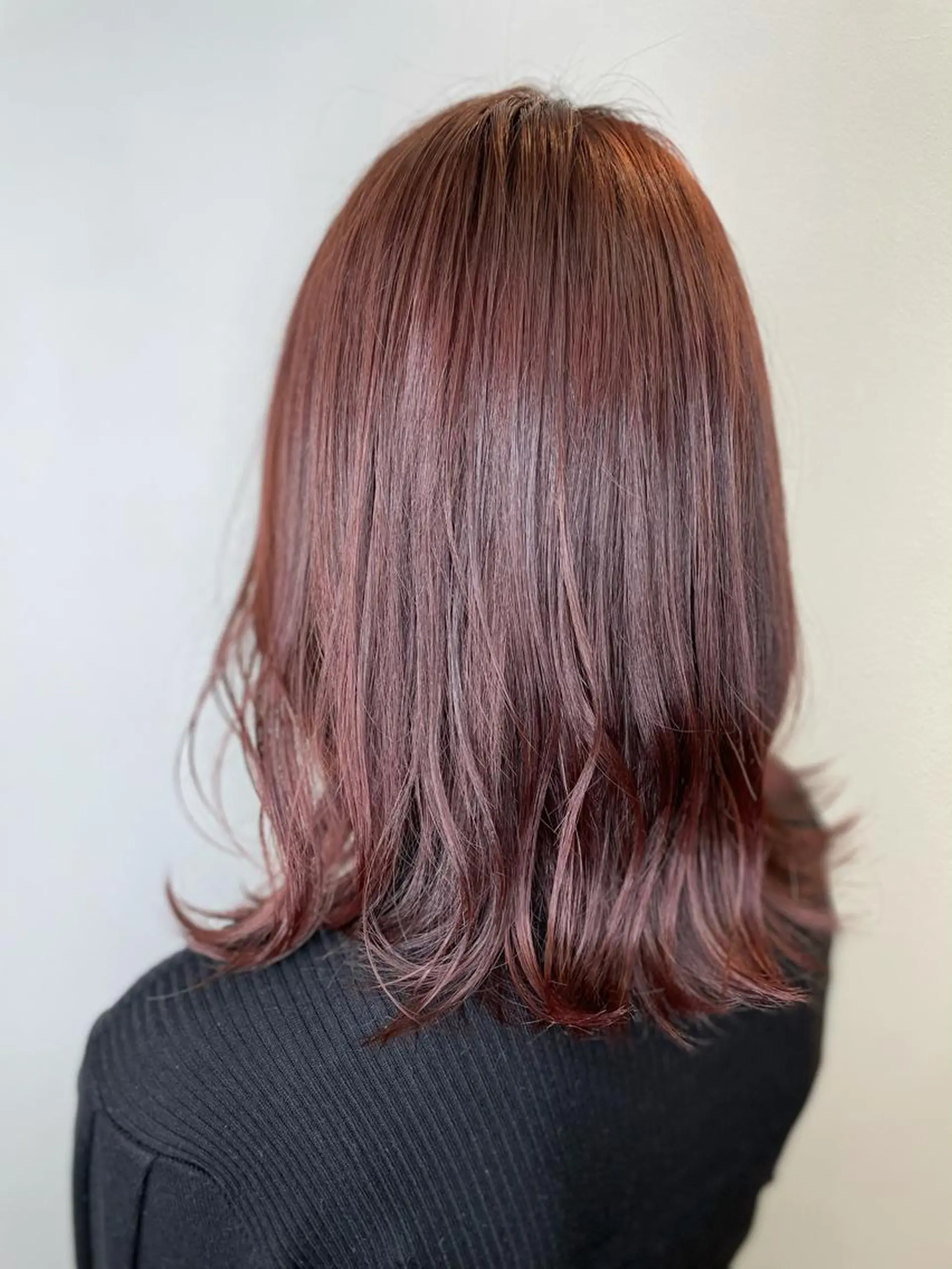 セミロング カラー ピンクカラー ローズカラー カット ヘアカラー トリートメント IORI #韓国ヘア#髪質改善のヘアスタイル