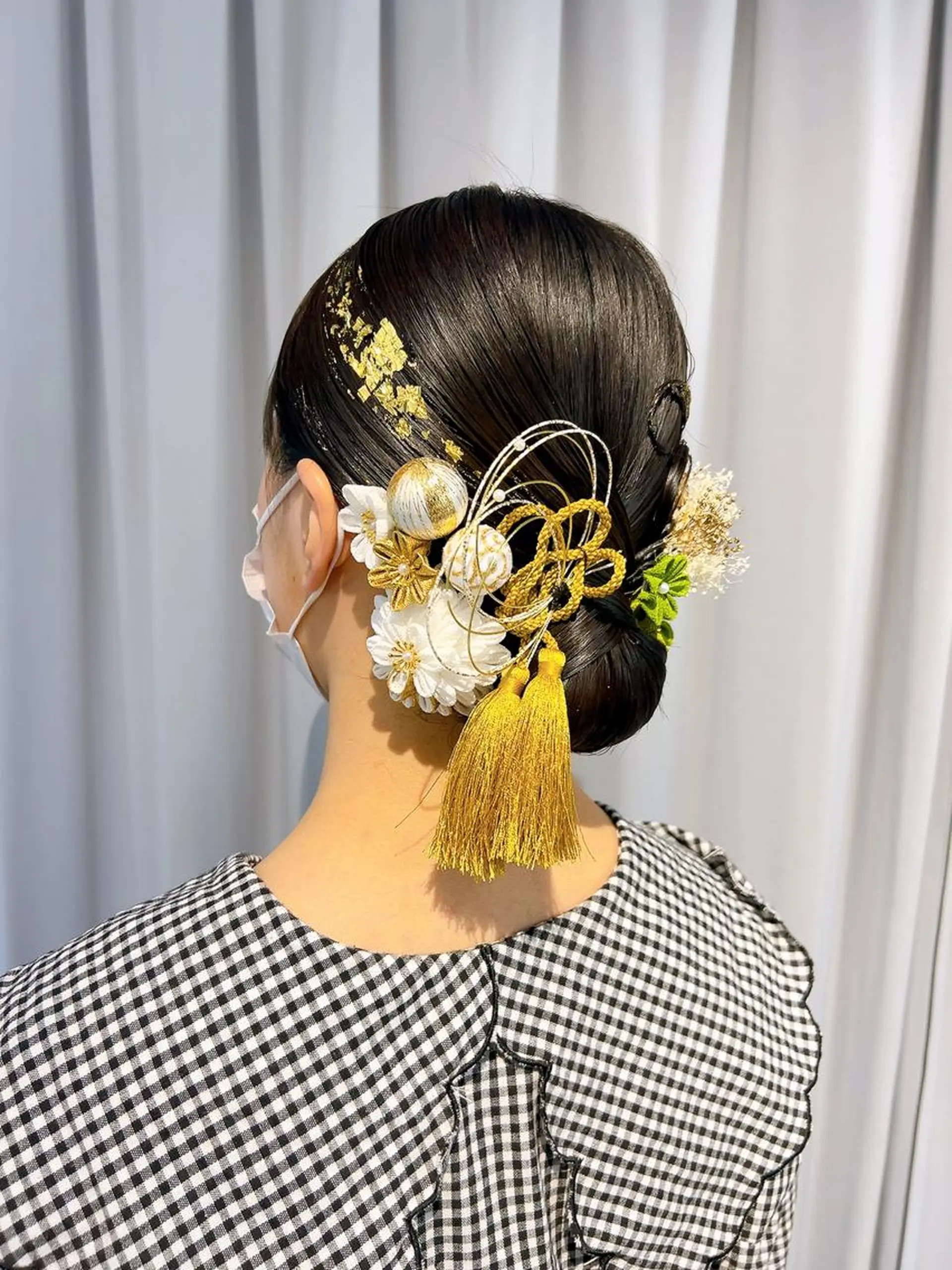 ミディアム ヘアアレンジ 髪飾り ヘアセット 池田 みのりのヘアスタイル