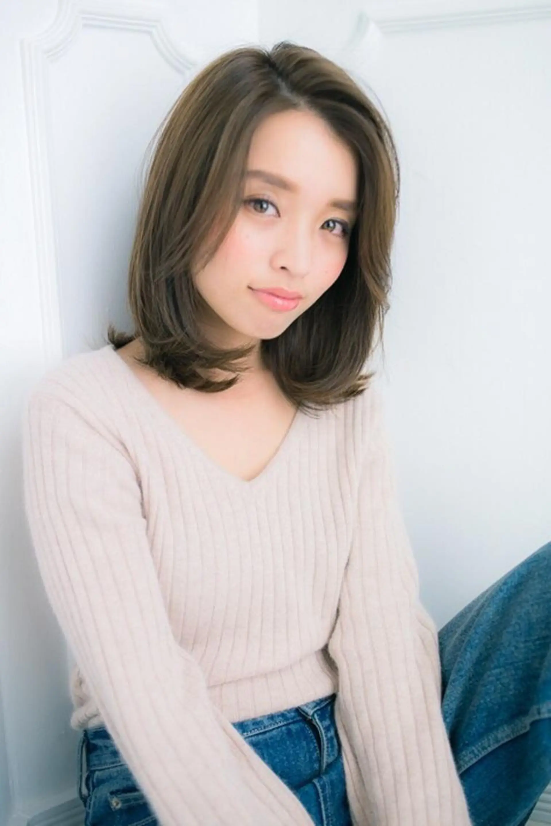 セミロング 髪質改善ayame 横山諒のヘアスタイル