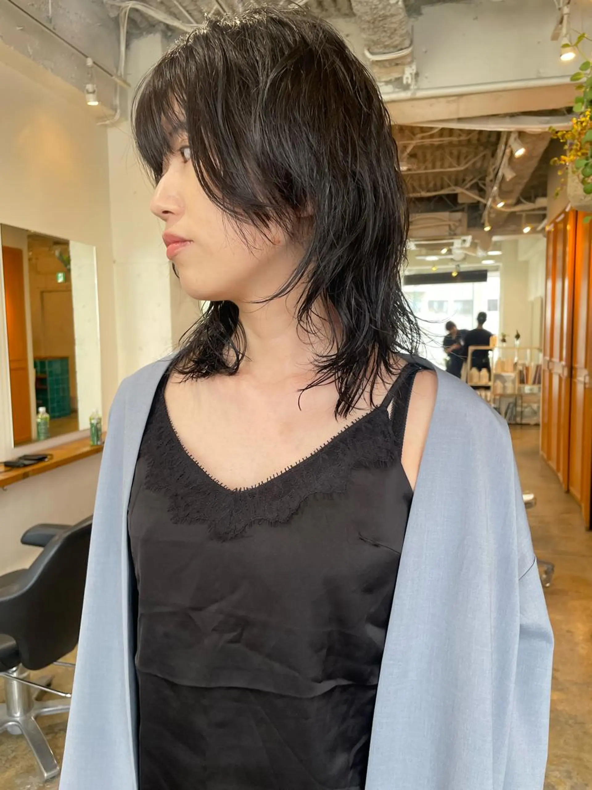 ミディアム カラー パーマ カット ヘアカラー パーマ トリートメント レイヤー／似合わせ TAKUYAのヘアスタイル