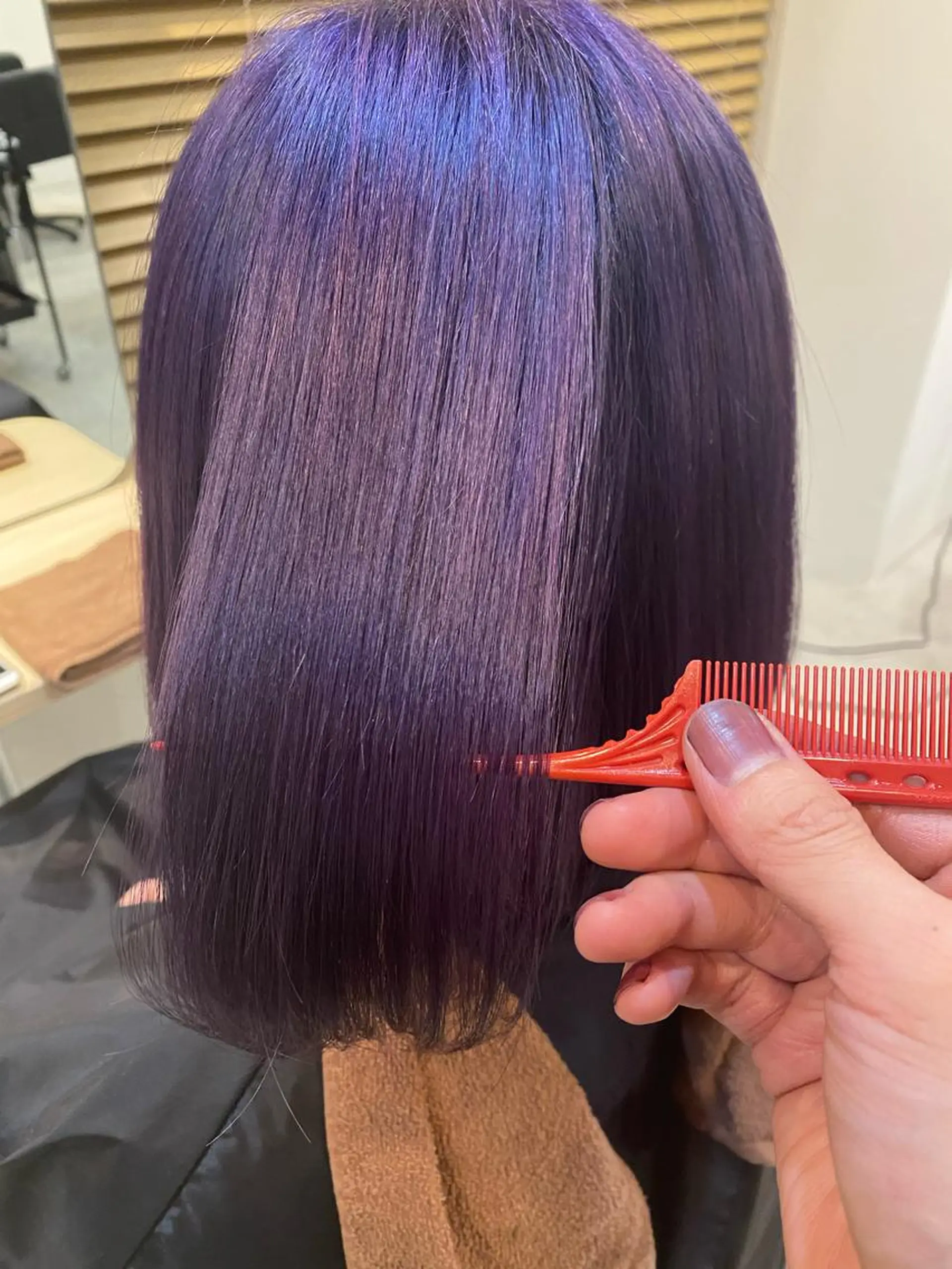 ミディアム カラー カット ヘアカラー トリートメント neon  hair亀戸店所属・🌈neonhair 透明感✨カラー🌈のヘアスタイル