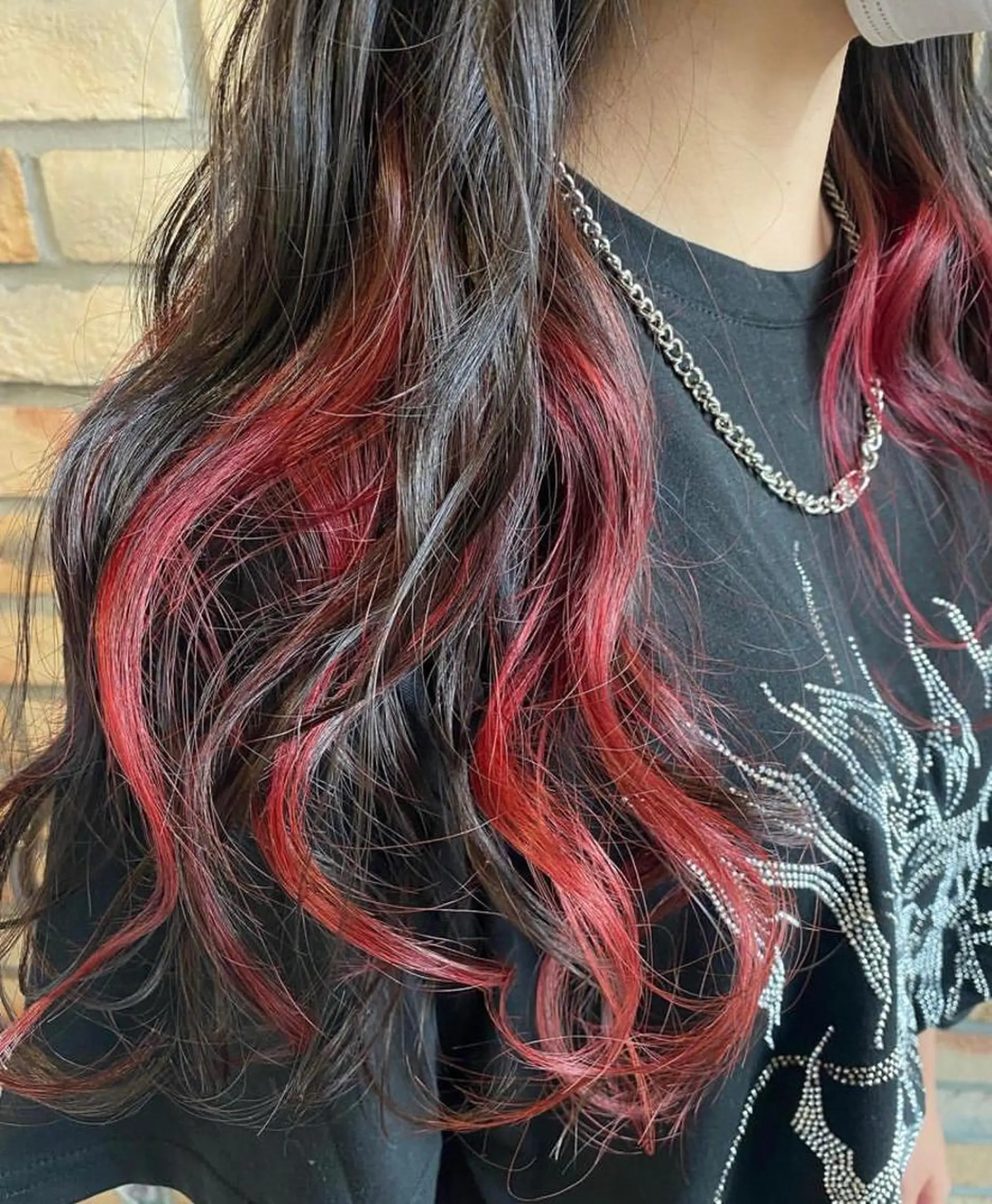 ロング カラー ヘアアレンジ レッドカラー DISCOHAIRsanc（ルジャルダン町田）所属・烏山 達也のヘアスタイル