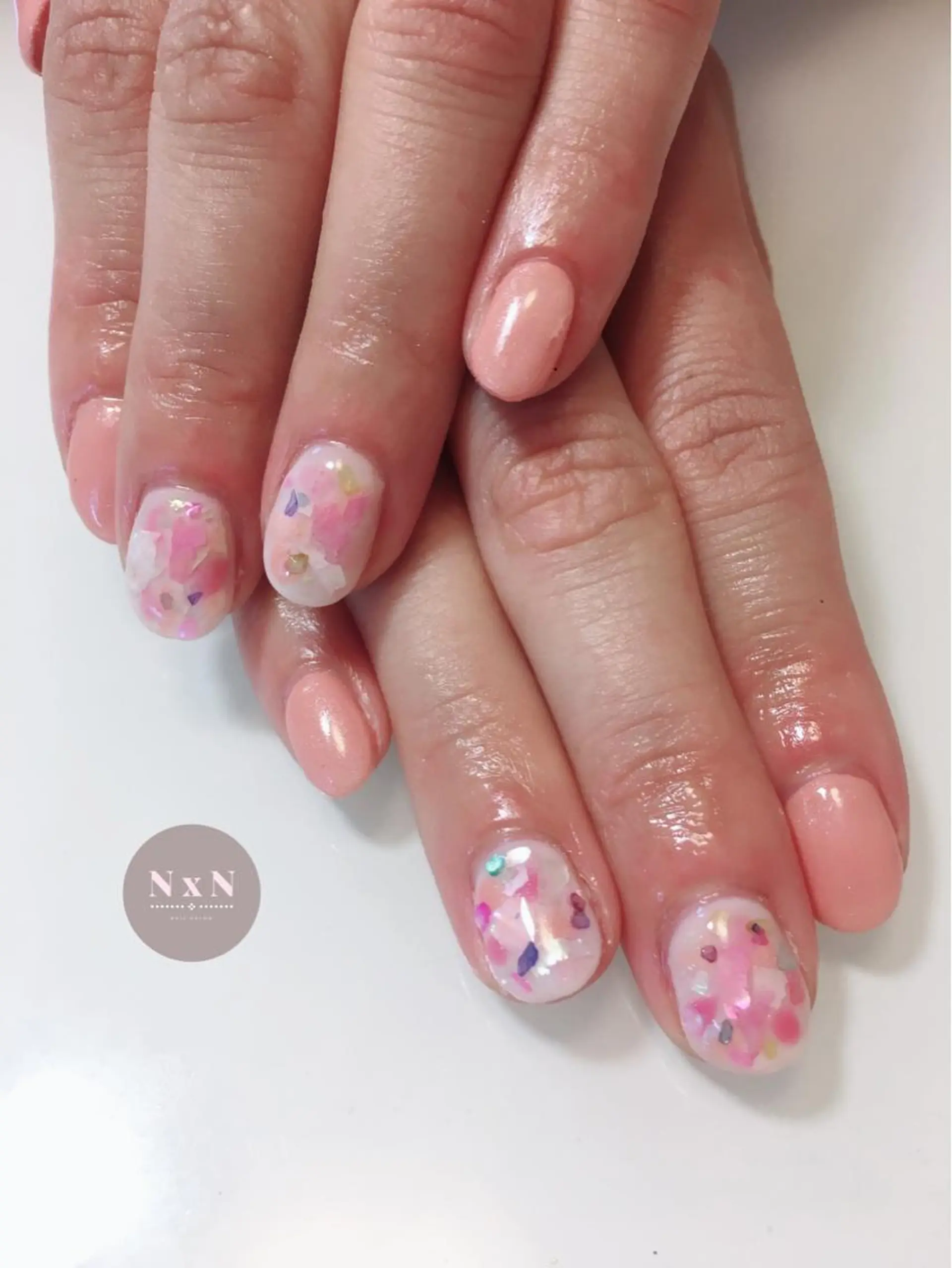 ネイル ピンク ハンドネイル nail salon N×Nのネイルデザイン