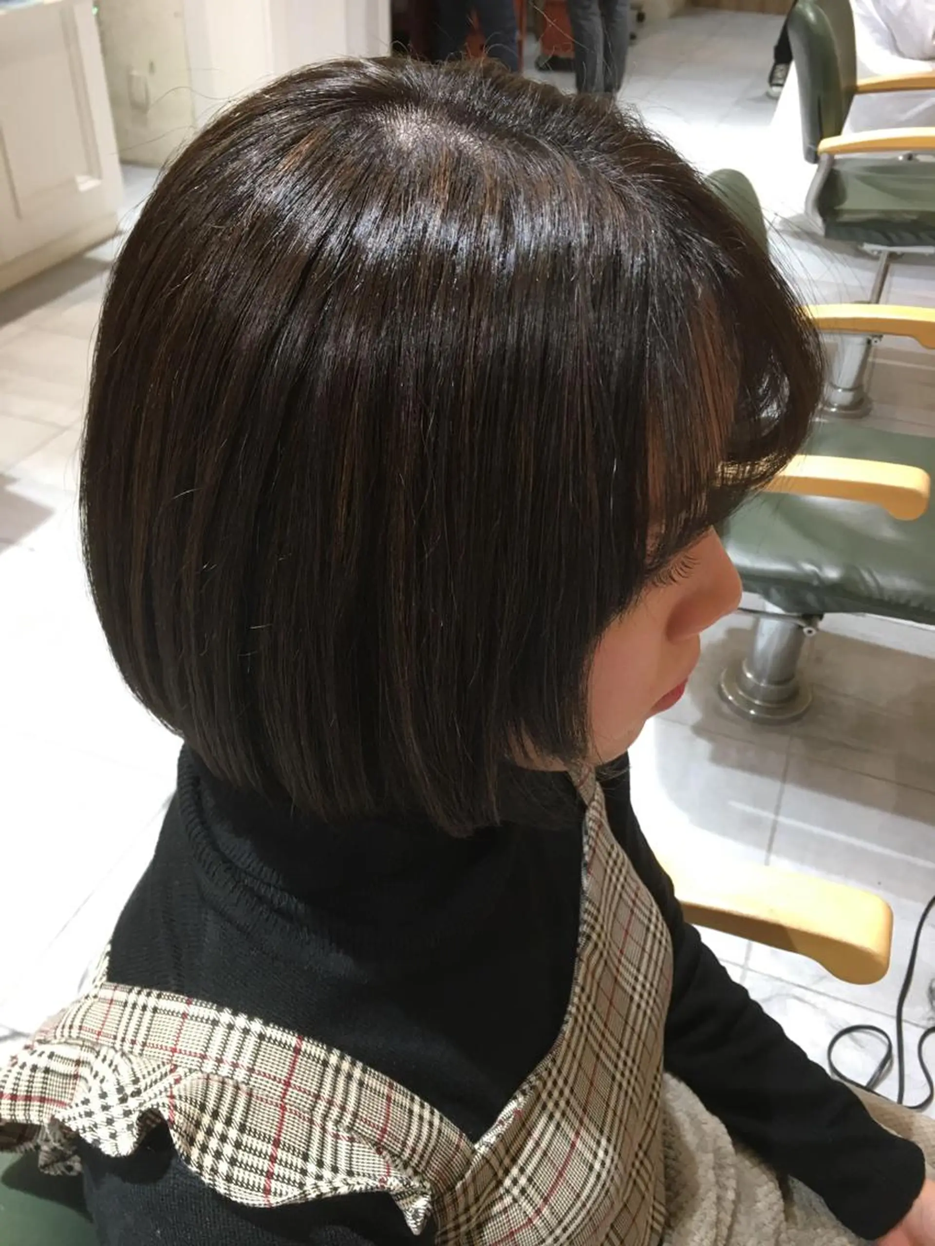 ショート 前下がりボブ ボブ ハイライト fukuyasu rikaのネイルデザイン