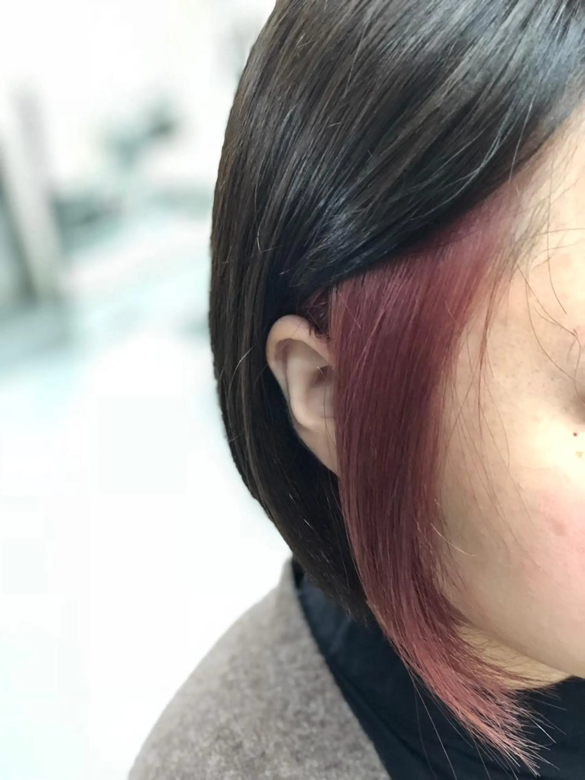 ショート カラー ヘアアレンジ インナーカラー レッドカラー 枝毛カット＆髪質改善 満足NO.1岡しゃんのヘアスタイル