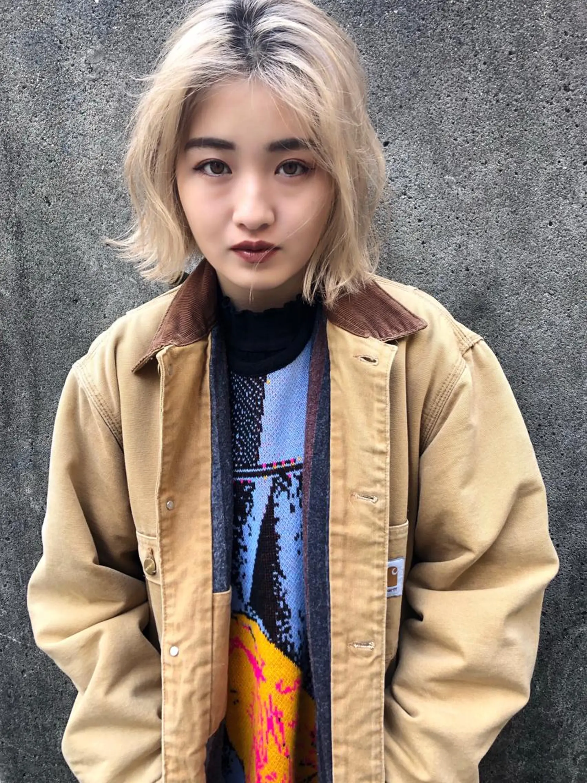 ミディアム カラー ブロンド ハイトーンカラー ボブ 外国人風カラー カット ヘアカラー Pia hair Design Yakuin所属・Pia ツボイ ケイタのヘアスタイル