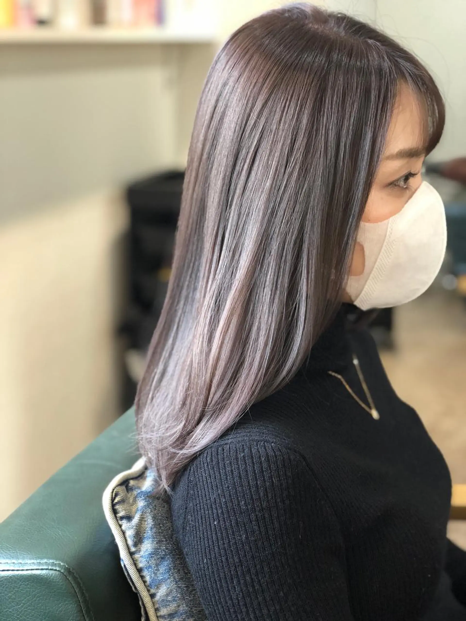 セミロング カラー 佐々木 政徳のヘアスタイル