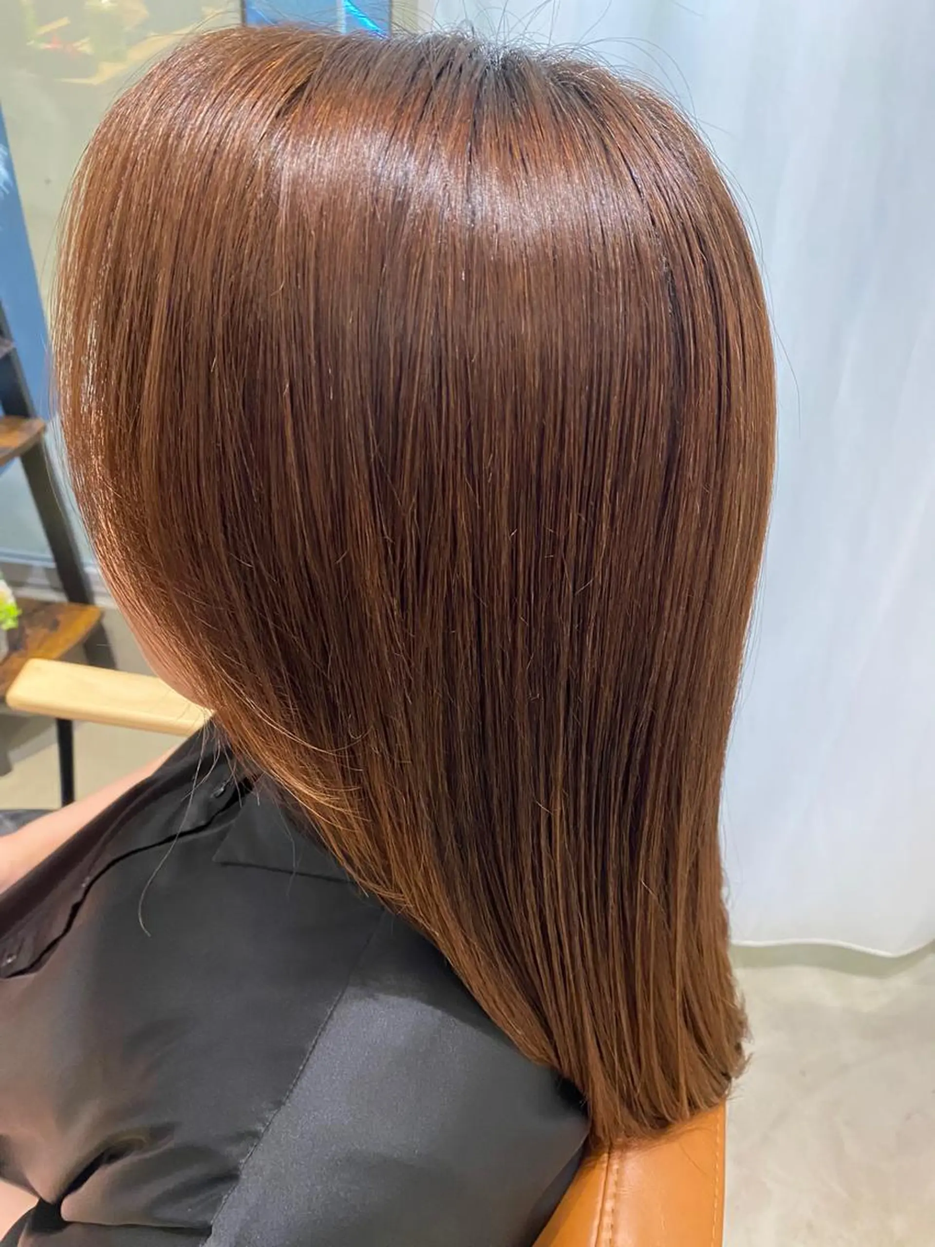 ミディアム パーマ くせ毛 カット 縮毛矯正 トリートメント 田中 アキオのヘアスタイル