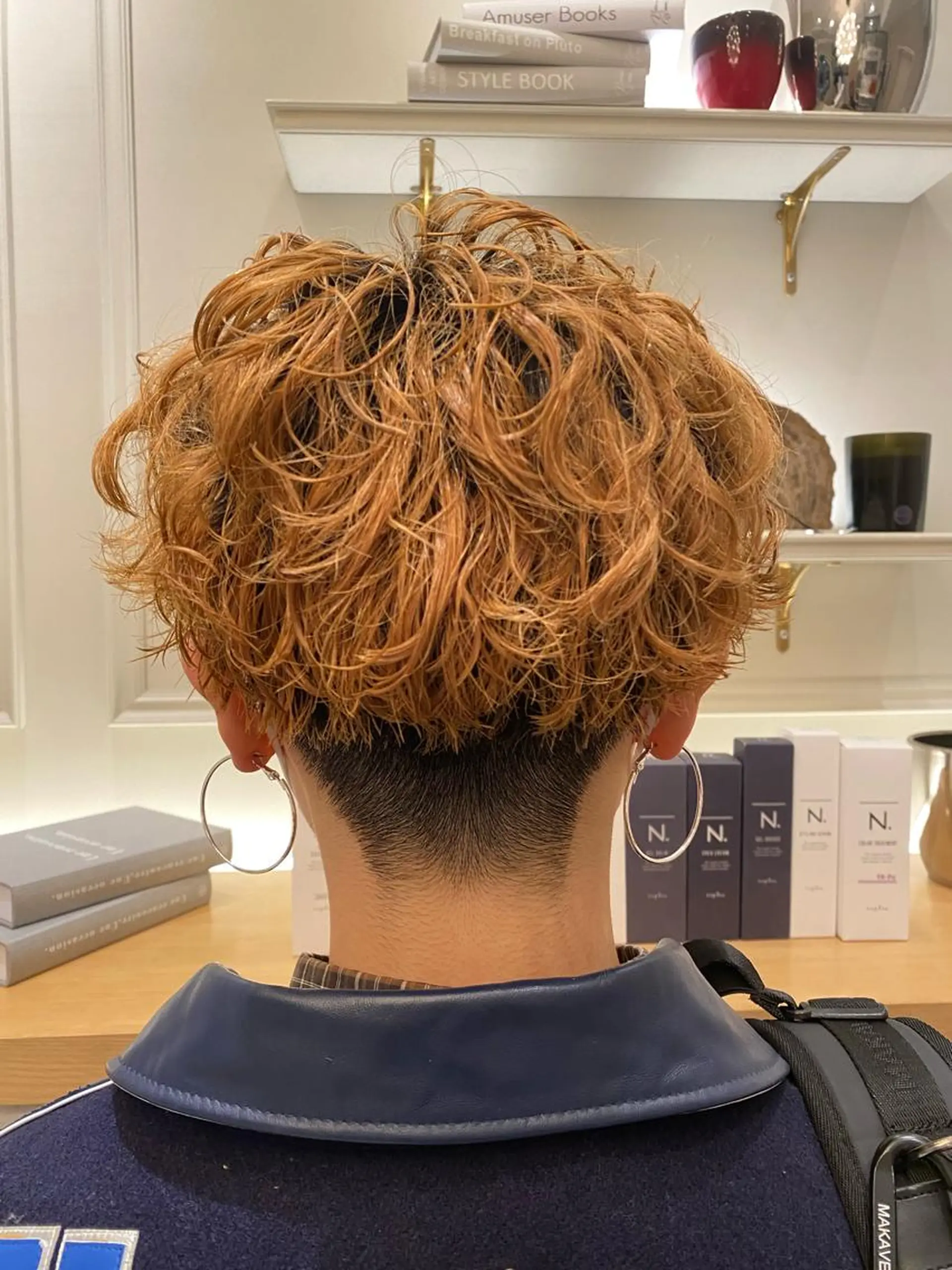 ショート パーマ グレージュ/透明感/ 韓国ヘア/RISAのヘアスタイル