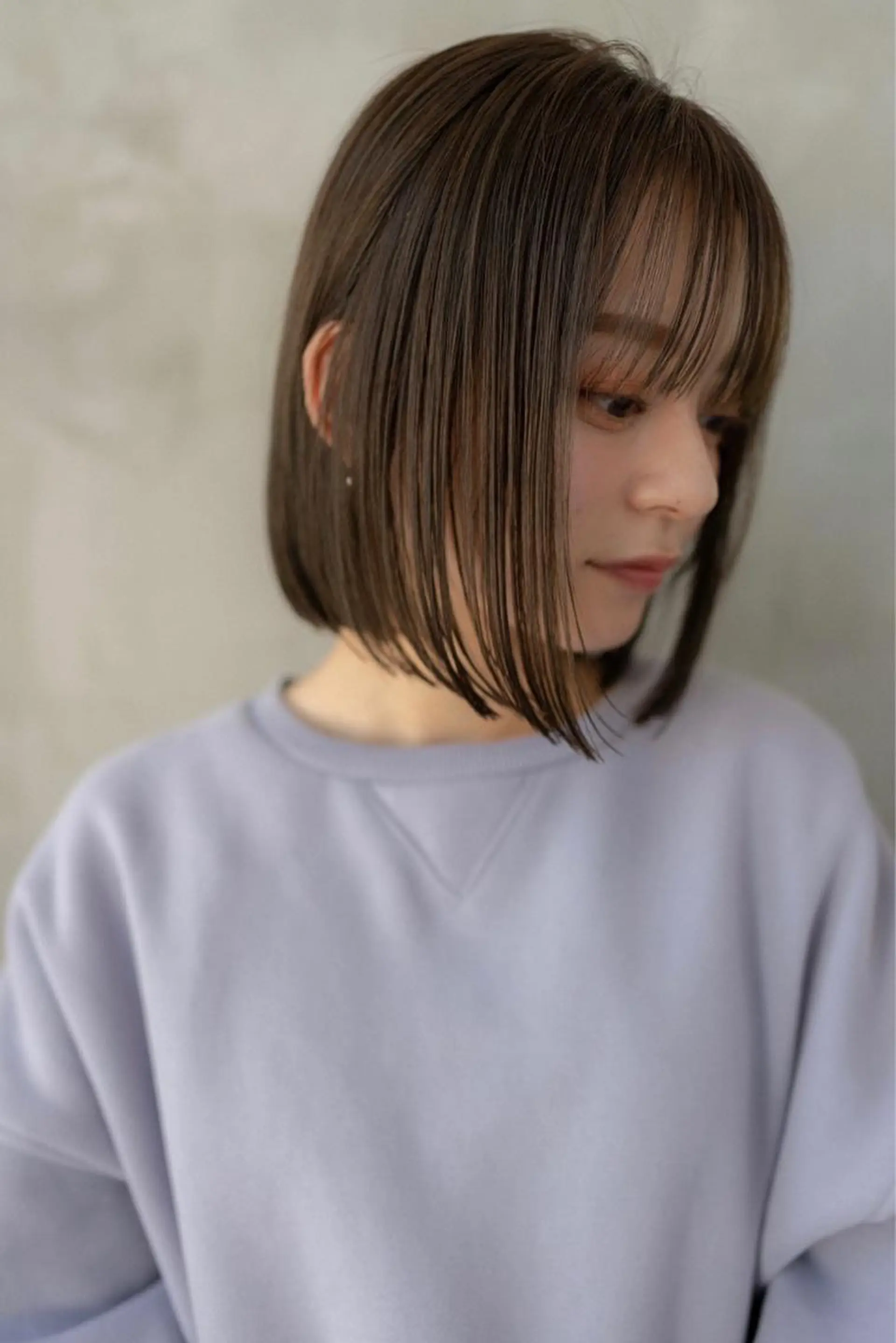 ショート カラー ベージュカラー オリーブベージュ ボブ RAF TOKYO所属・10月限定モニター 髪質改善美髪矯正のヘアスタイル