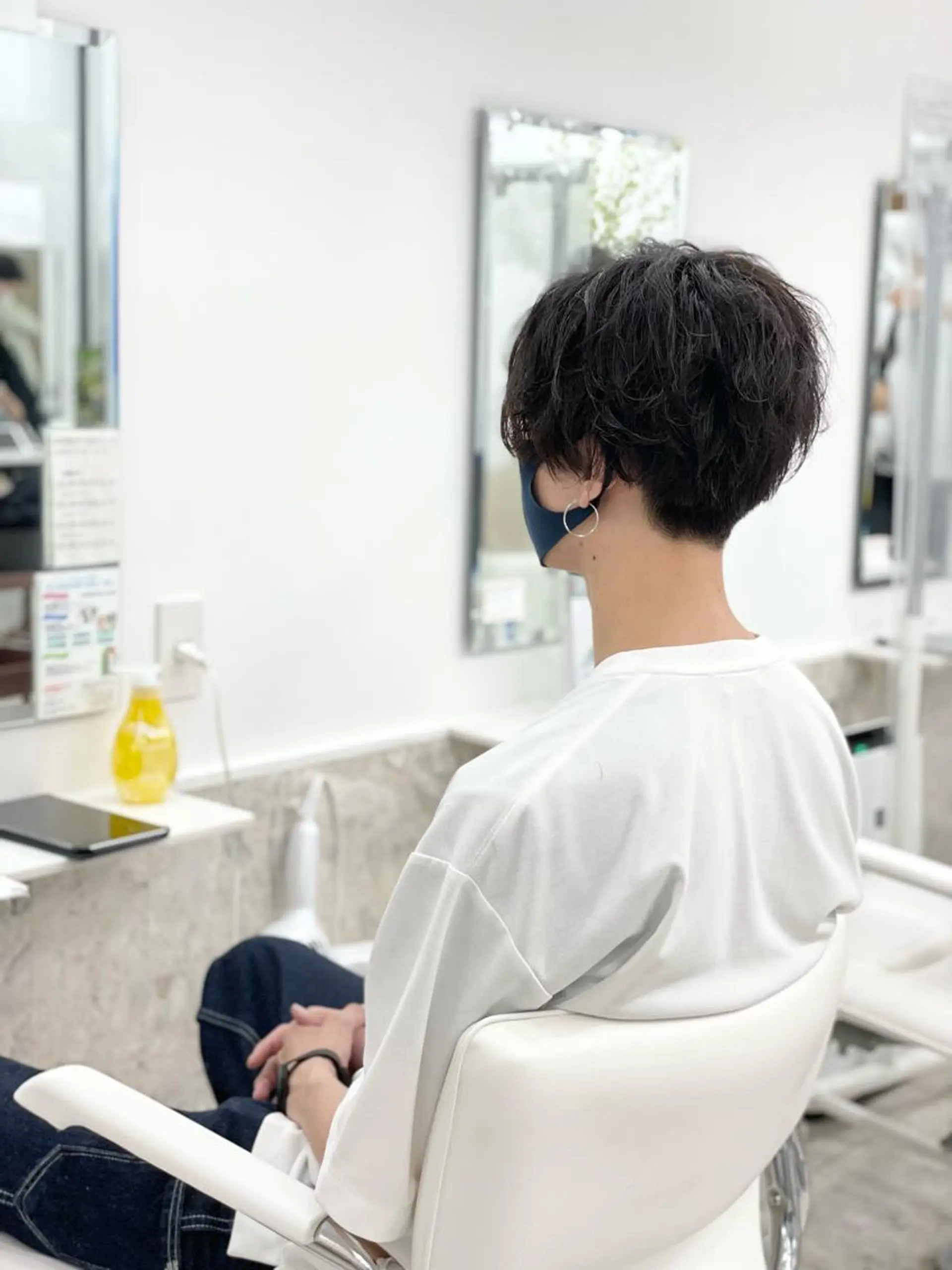 メンズ センターパート カラー特化サロン プロデュース相武台前のヘアスタイル