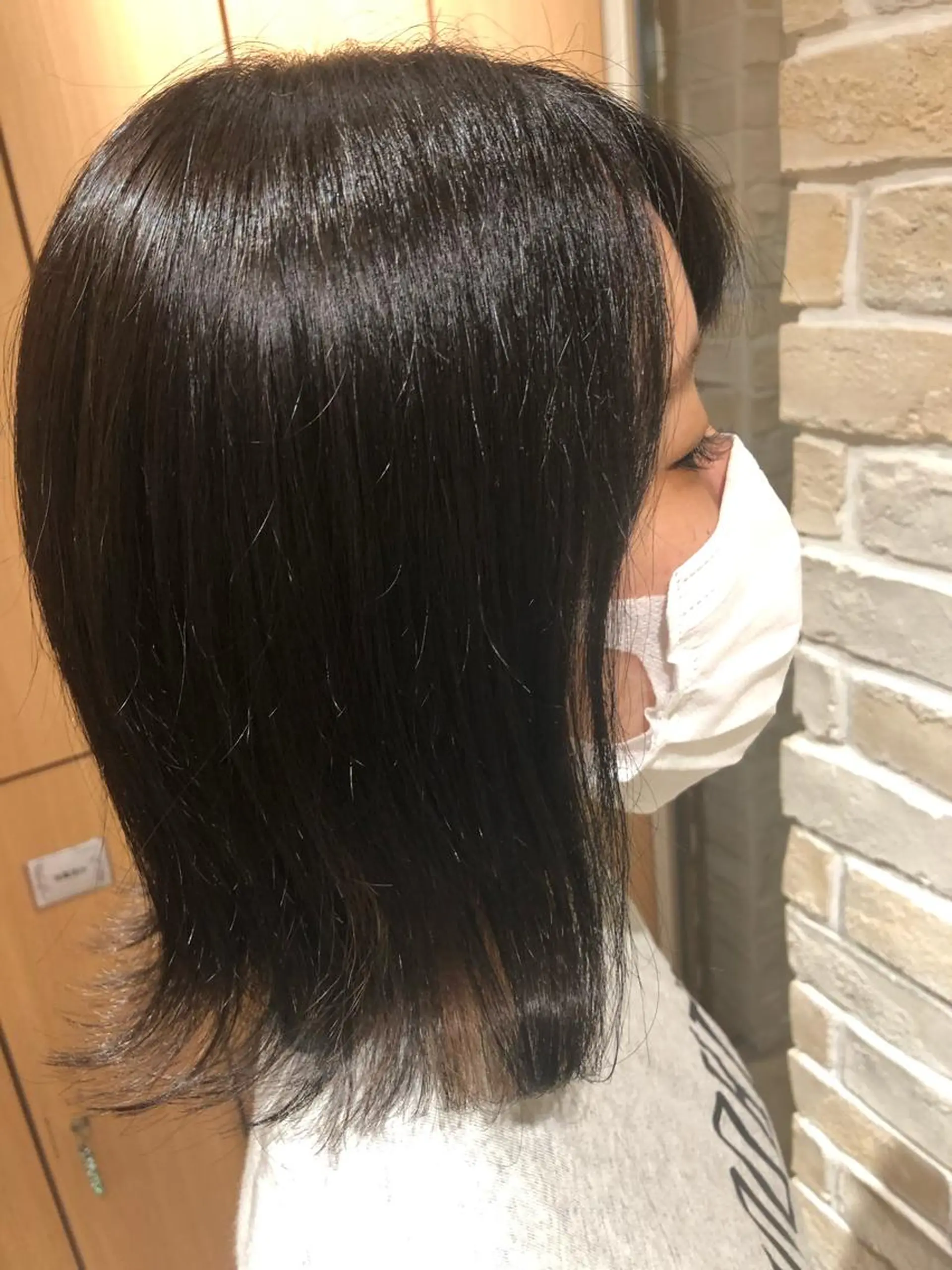 ミディアム 切りっぱなしボブ ボブ 外ハネヘア ⬛️⬜️髪質改善⬛️ ⬜️藤川慎太郎のヘアスタイル