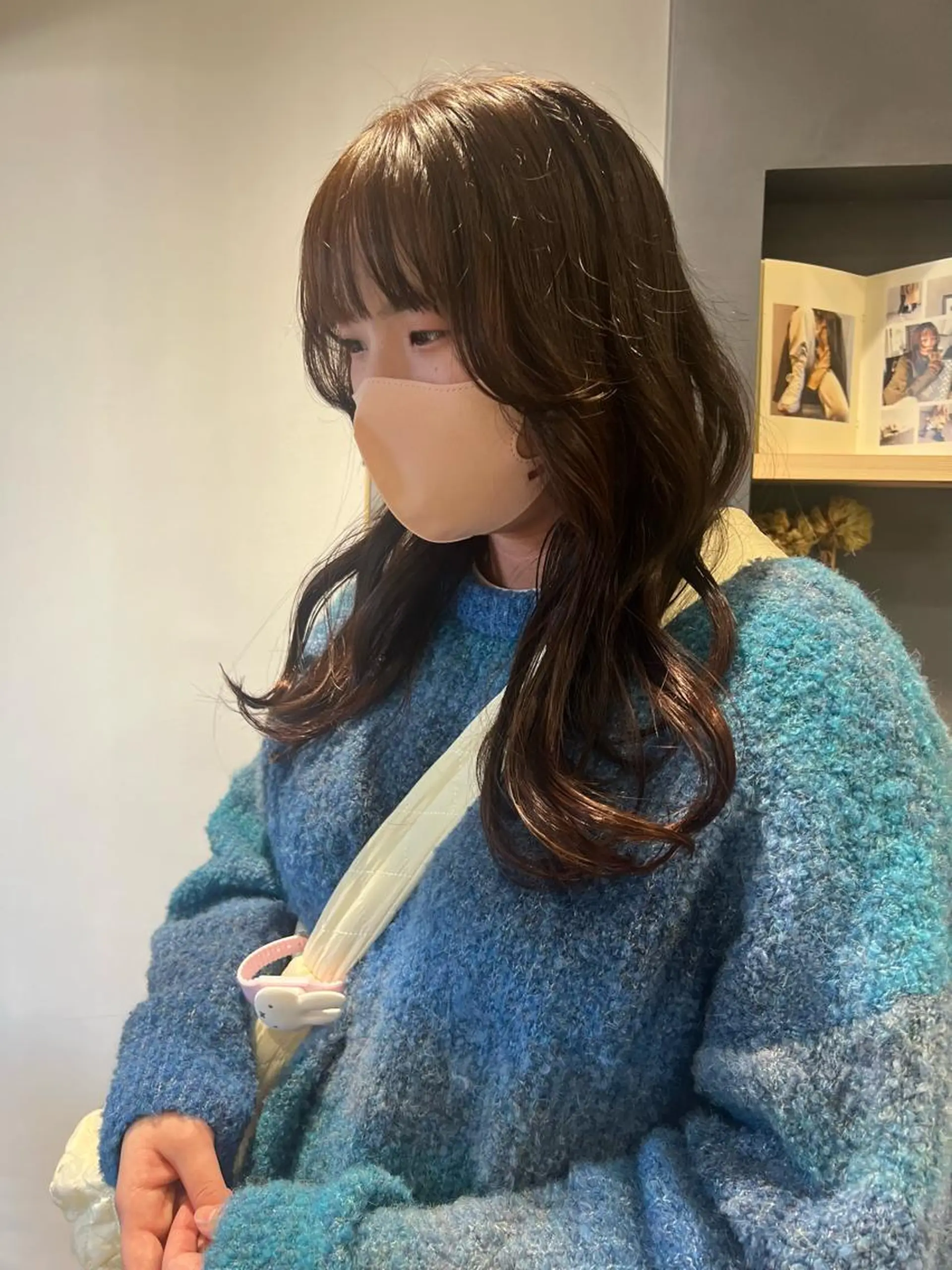 ロング 韓国風ヘア ワイドバング カット ヘアカラー トリートメント AI TOKYO　S所属・mizuki 【韓国レイヤー】のヘアスタイル