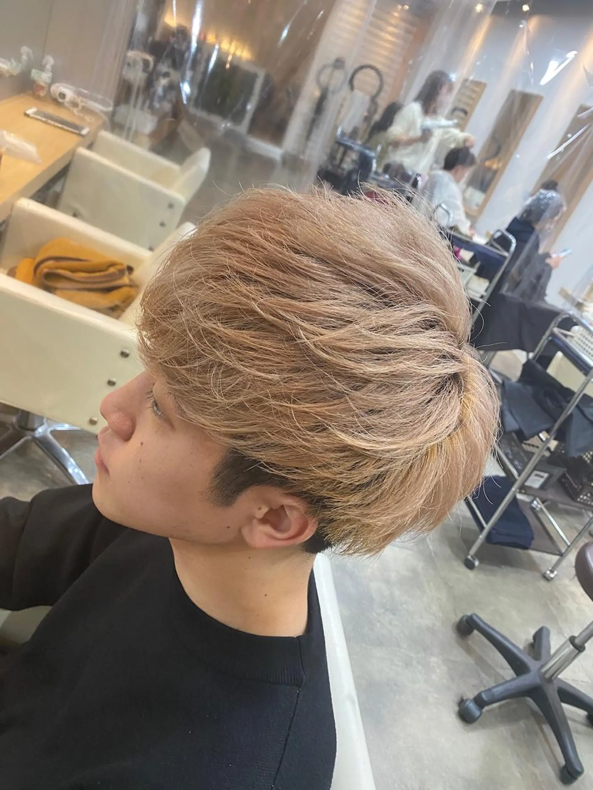 ショート カラー メンズ カット ヘッドスパ ヘアセット 髪質改善/ ブリーチ/中尾のヘアスタイル