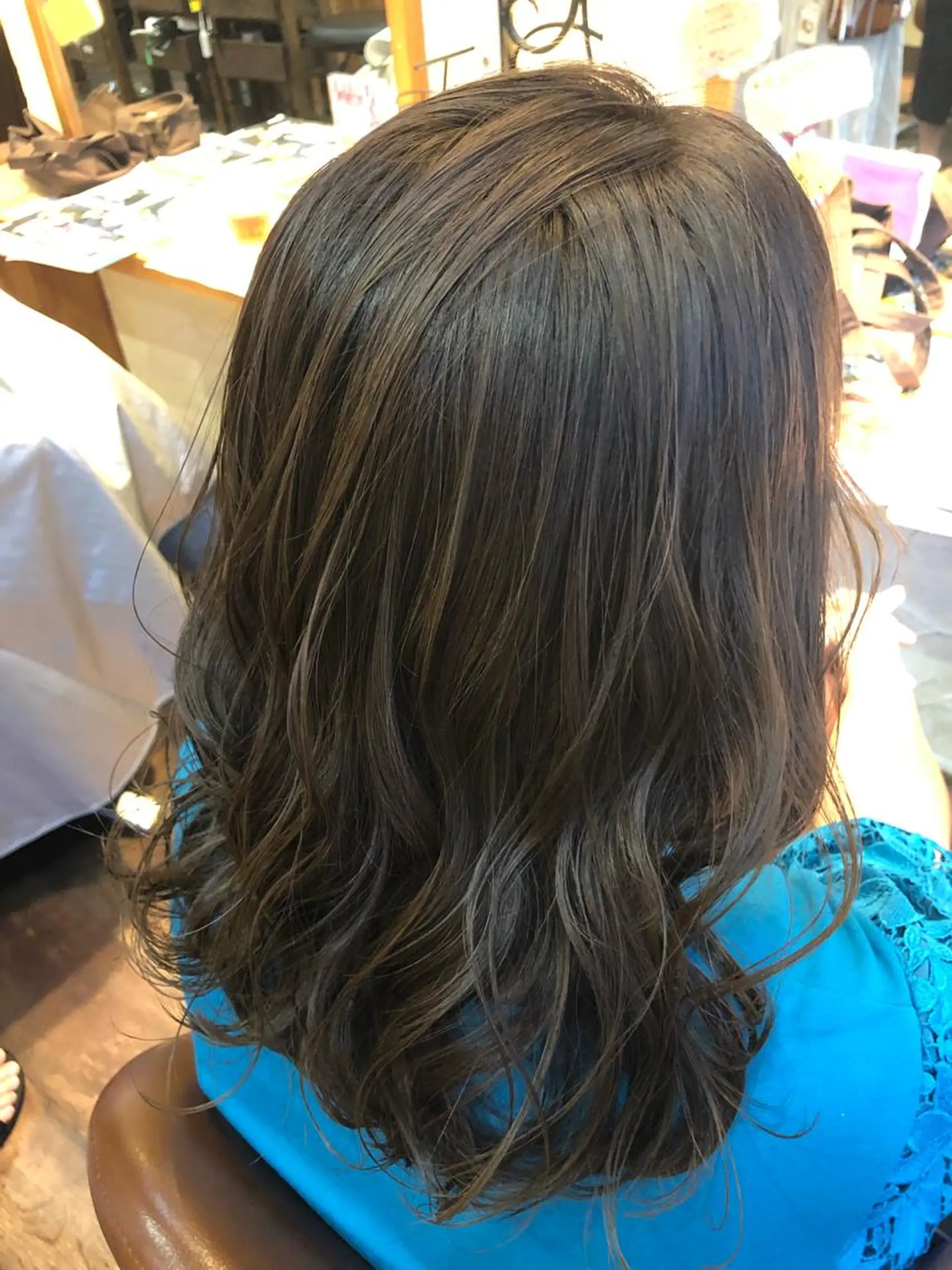 ミディアム カラー アッシュ ベージュカラー ✨🌿大人可愛い愛さ れhair🌿✨松本のヘアスタイル