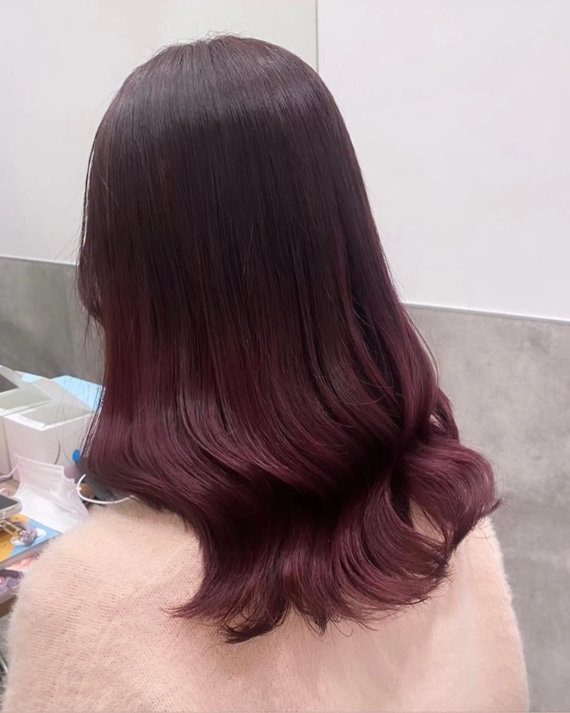 セミロング カラー 💗ガーリーヘア🎀 saki💗のヘアスタイル