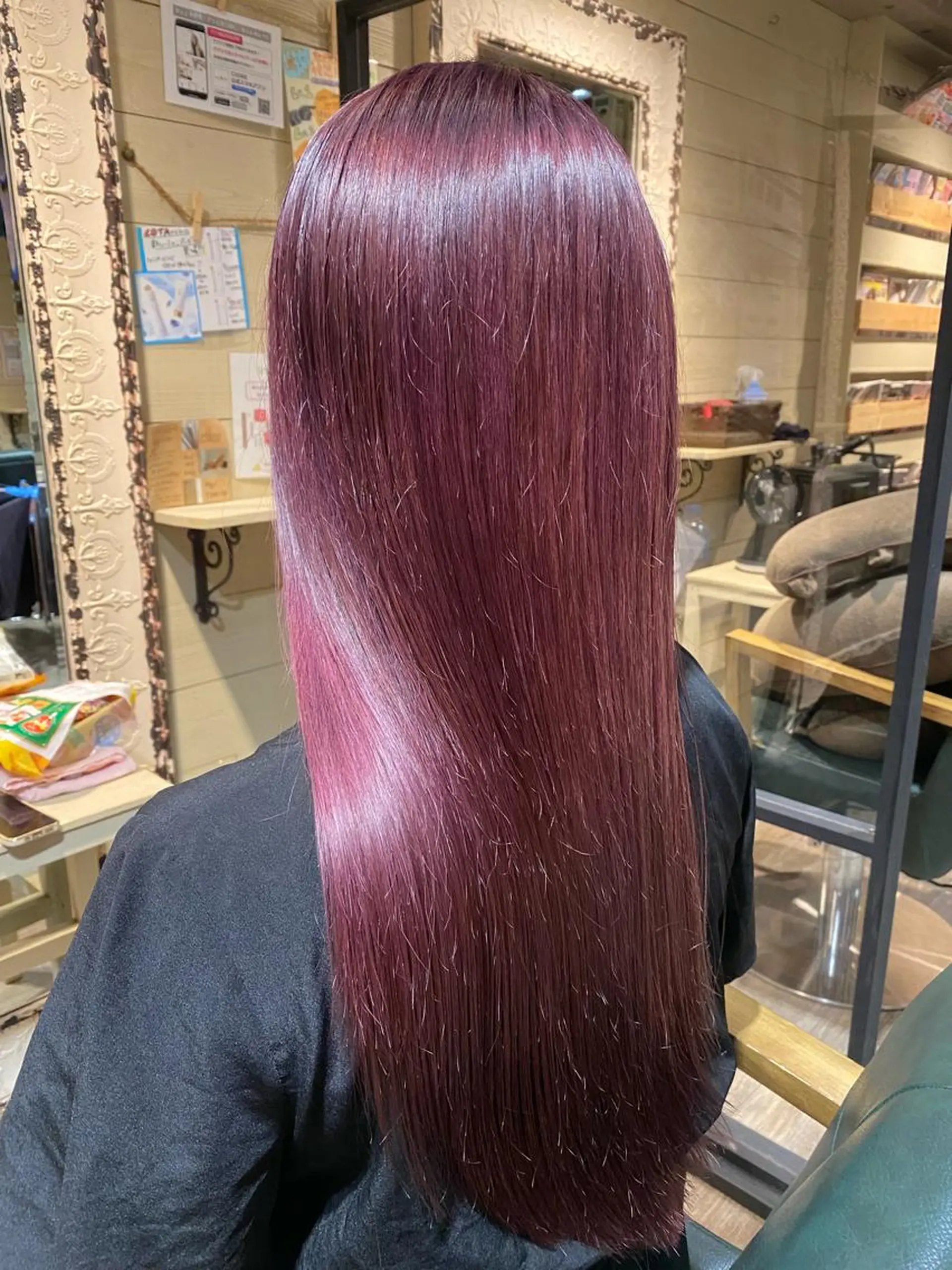 ロング カラー ヘアアレンジ ミズタ マイのヘアスタイル