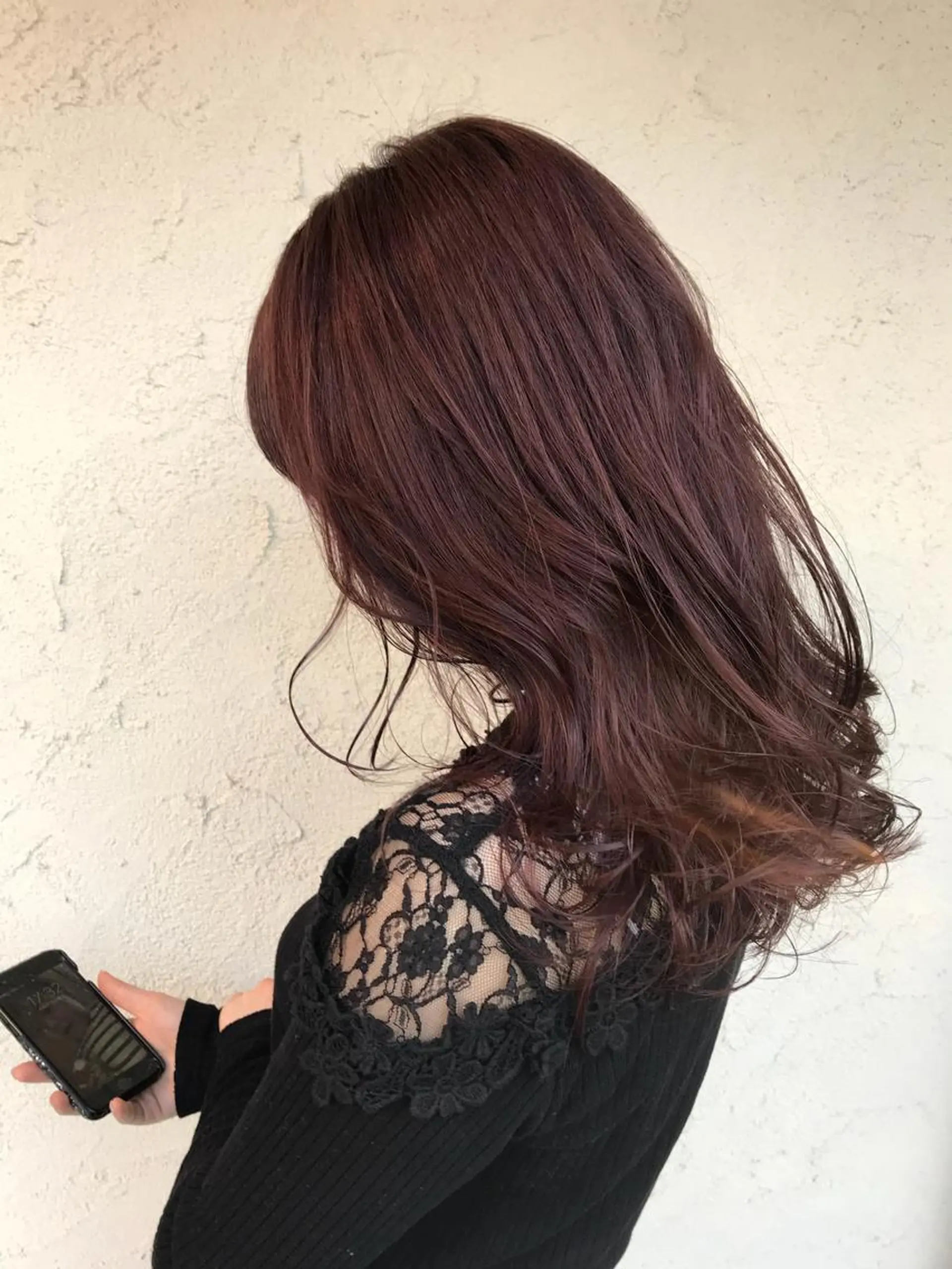 セミロング カラー ピンクカラー 艶髪育成サロン 京橋　shinのヘアスタイル