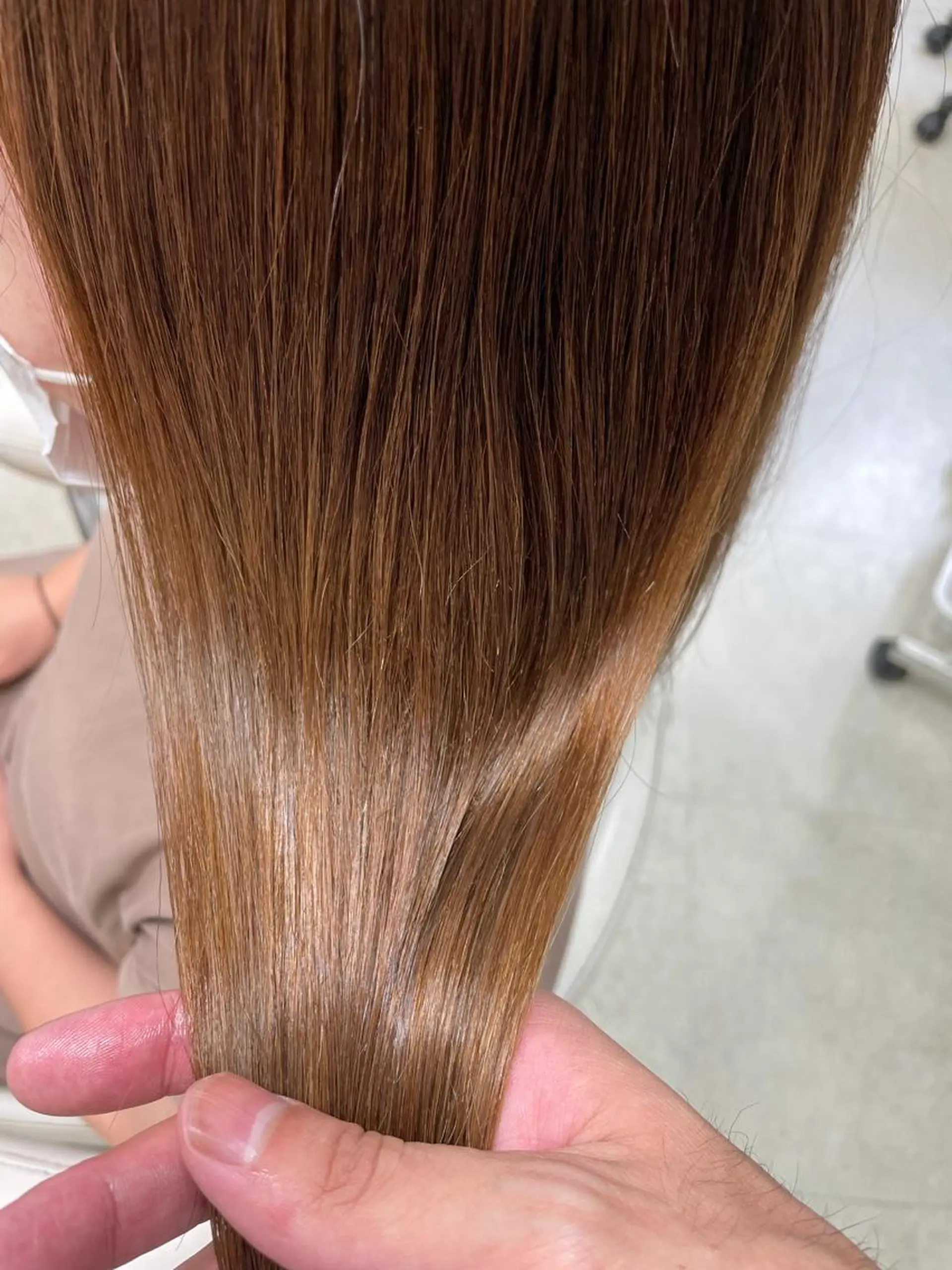 ミディアム カット 縮毛矯正 le. pidorgeのヘアスタイル