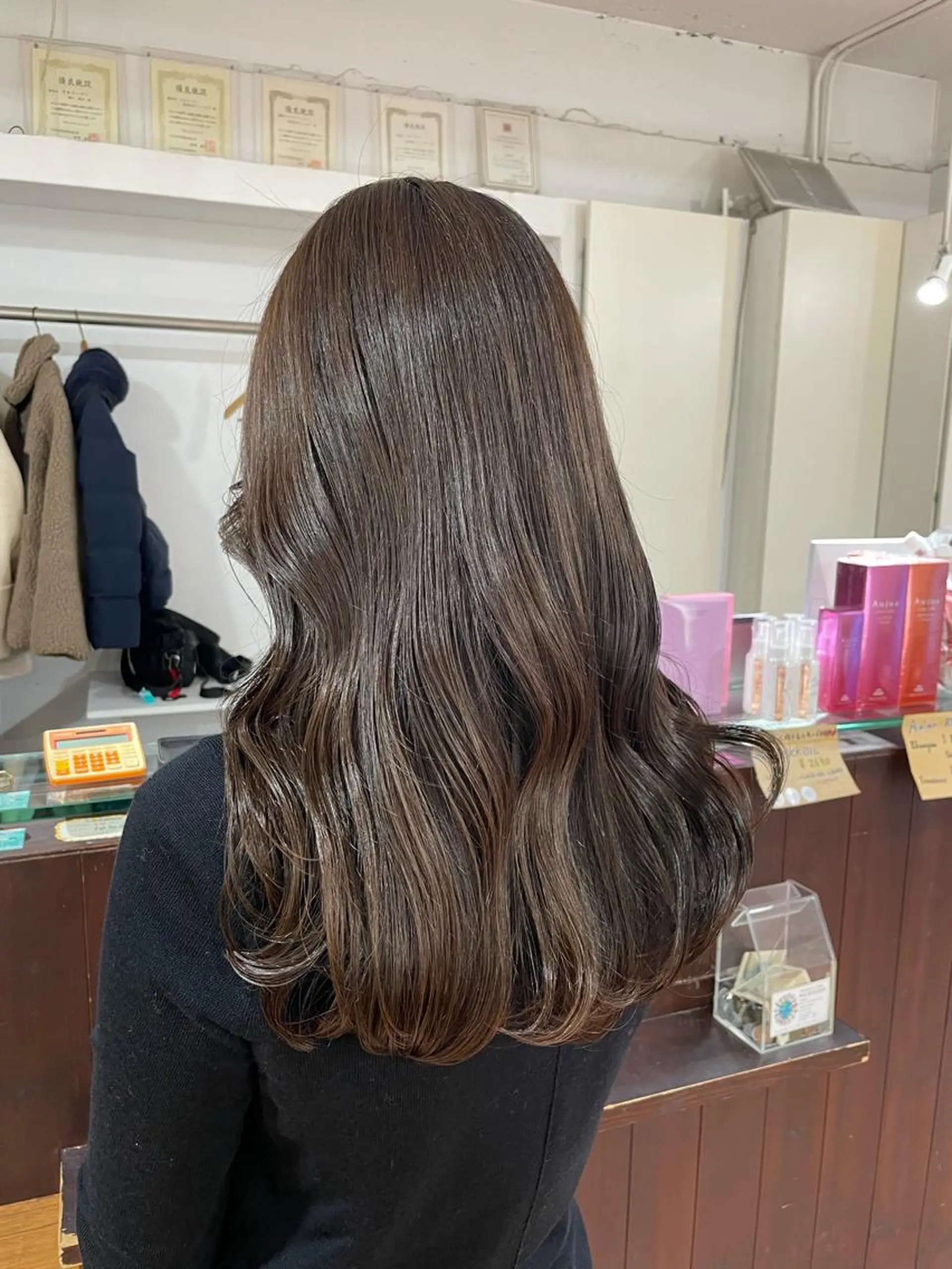 ロング カラー アッシュ カット ヘアカラー トリートメント 🦋透明感 艶カラー Rie🦋のヘアスタイル