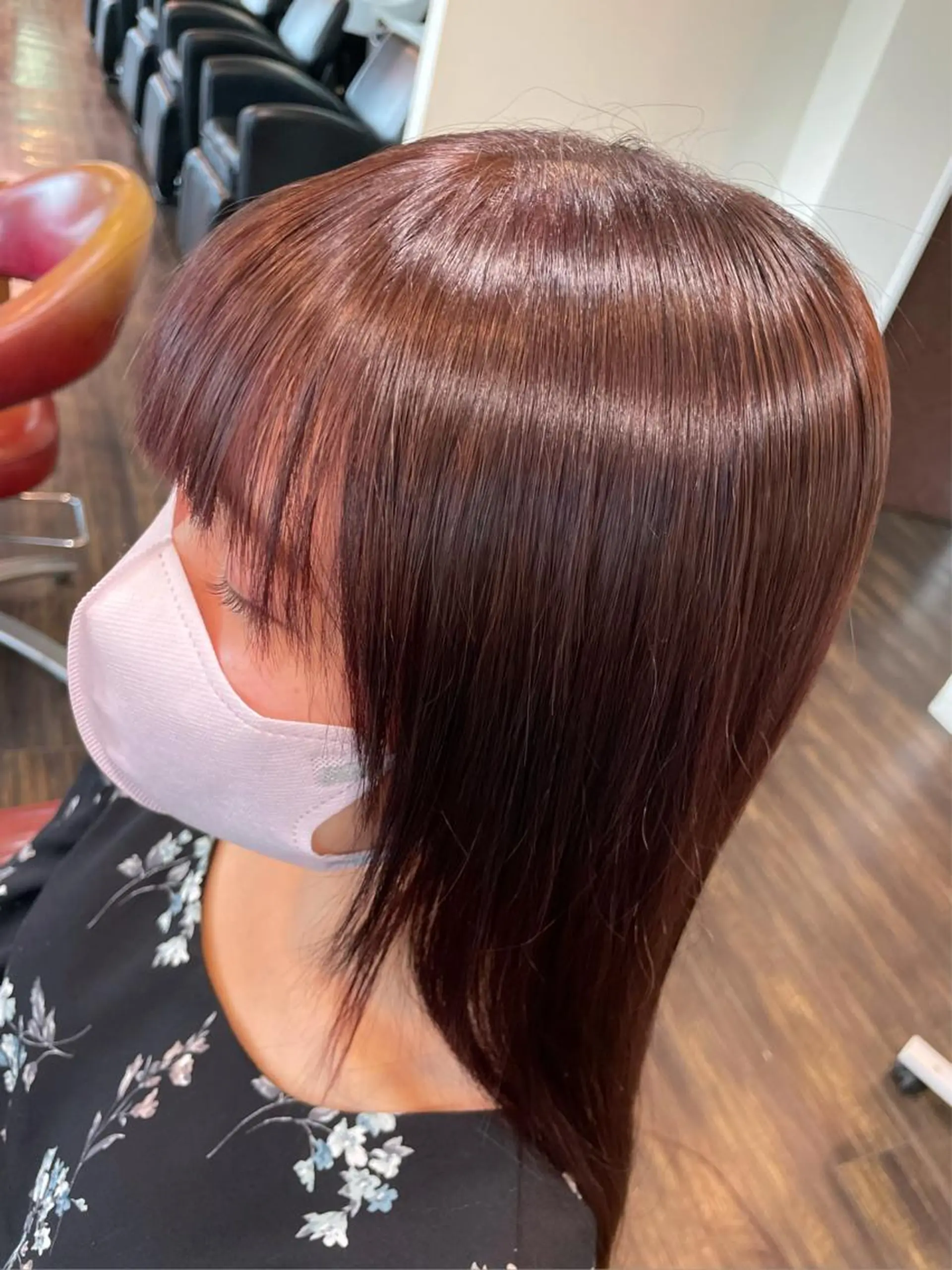 カラー ブラウンカラー ピンクカラー 佐藤 綾郁のヘアスタイル