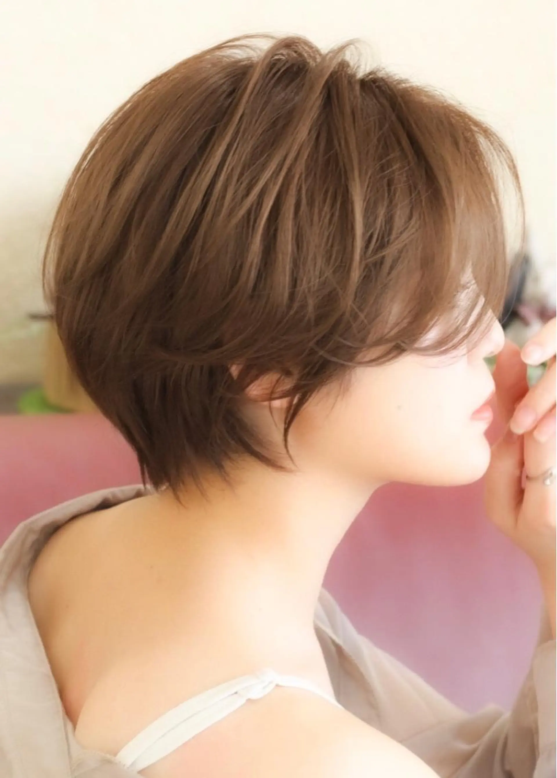 ショート カラー ブリーチ イルミナカラー 髪質改善 似合わせカット 酸性ストレート 今井［透明感カラー 表参道/髪質改善］のヘアスタイル