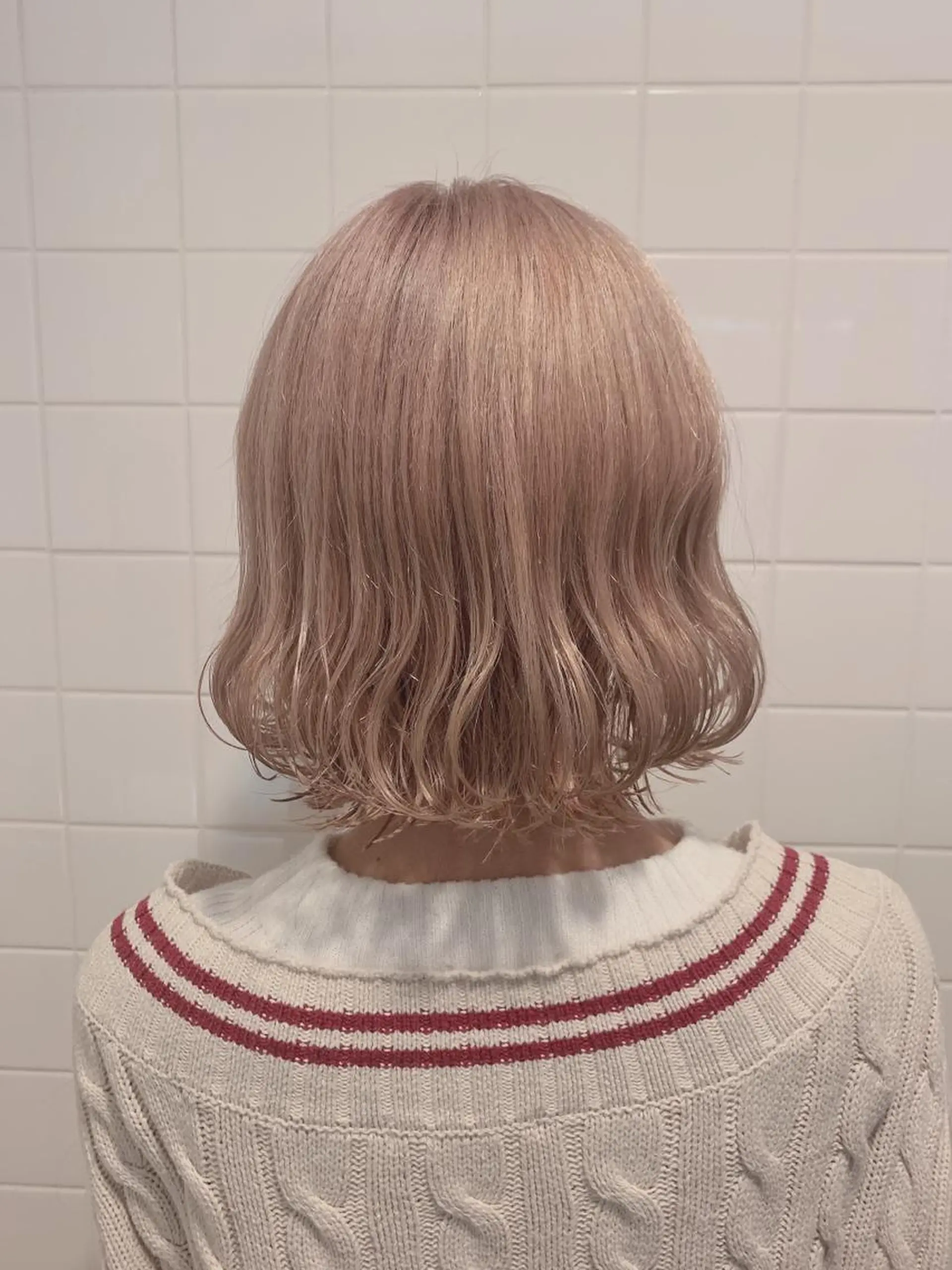 ミディアム カラー ベージュカラー ピンクカラー ピンクベージュ ヘアカラー トリートメント 🤍🐰菅原 麻里🐻‍❄️🤍のヘアスタイル