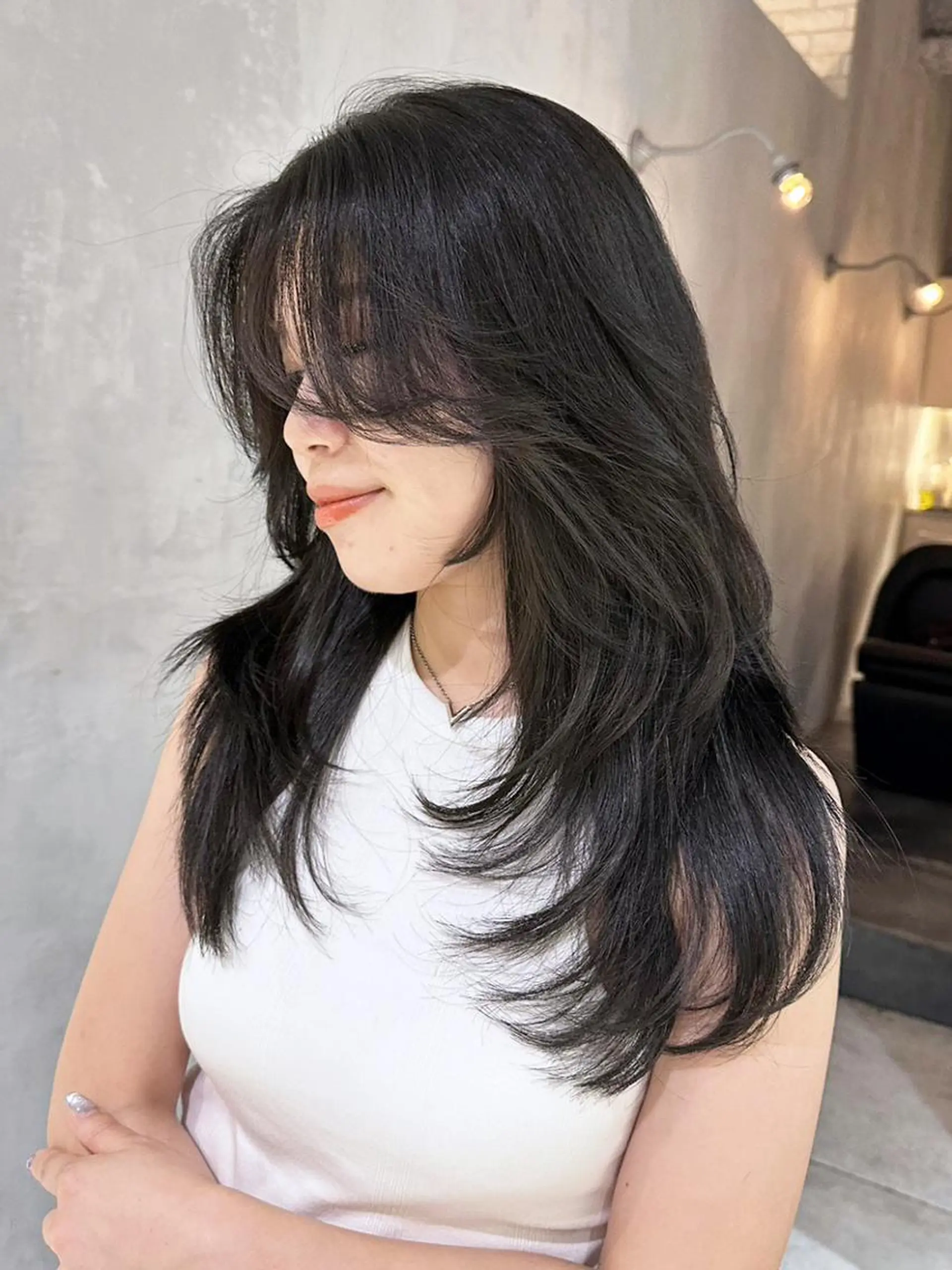 セミロング カラー レイヤーカット カット ヘアカラー トリートメント ITbyALBUM 下北沢店のヘアスタイル