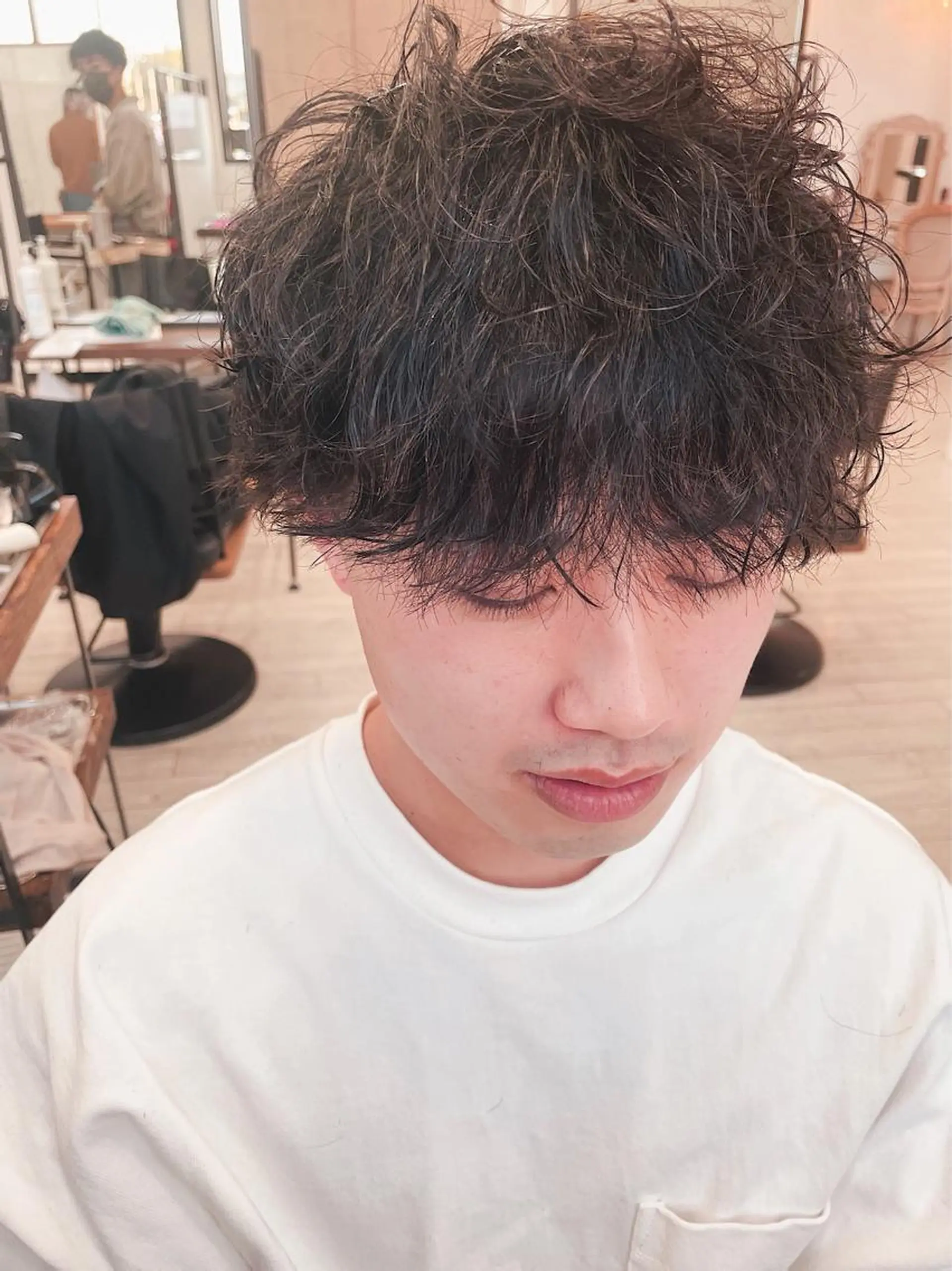 ショート パーマ ヘアアレンジ メンズ saito (8/31まで在籍)のヘアスタイル