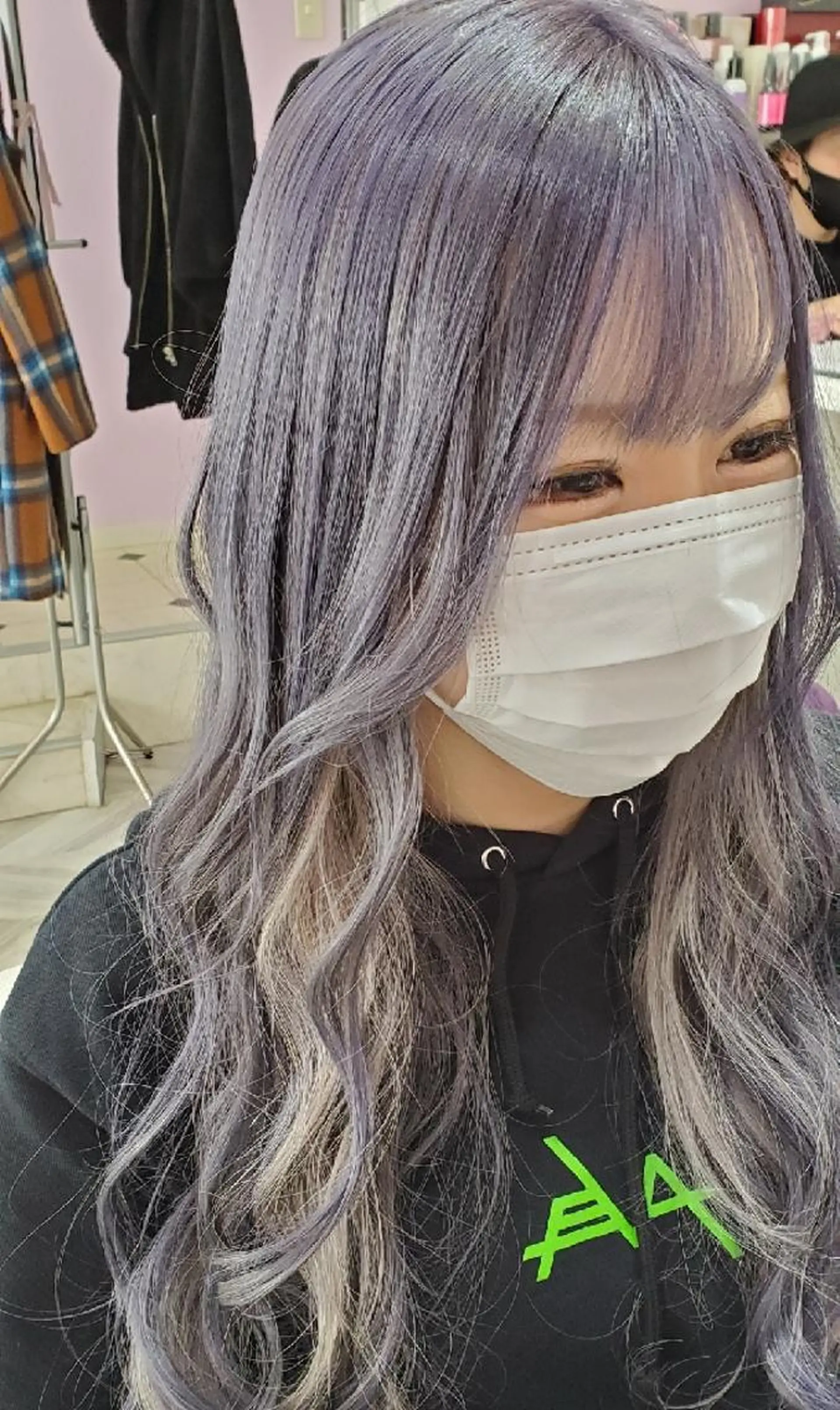 ロング カラー ヘアアレンジ ブルーカラー ブルーラベンダー ラベンダーカラー ナカシマ  アユミのヘアスタイル