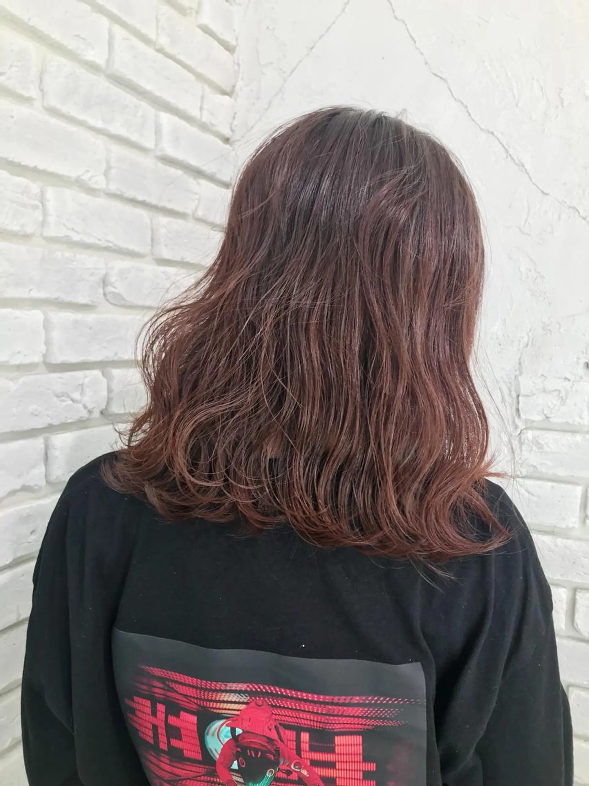 ミディアム カラー ブラウンカラー ピンクカラー ピンクブラウン 🪽似合わせNO.1 marina🦩のヘアスタイル