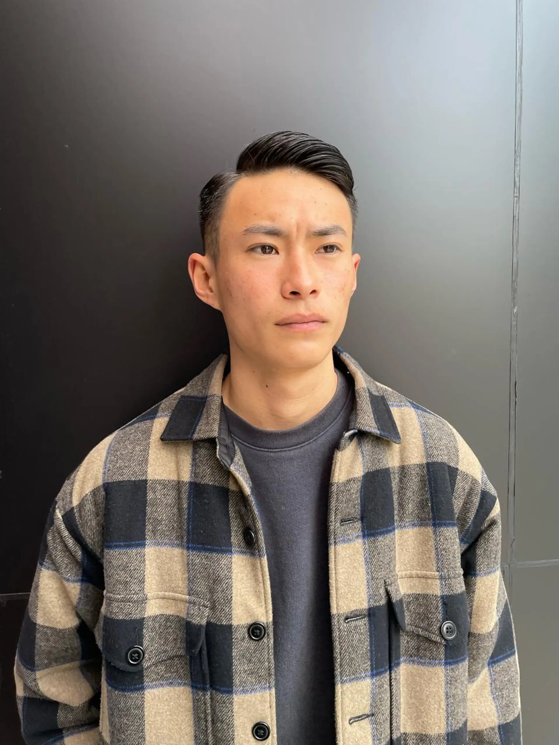 メンズ センターパート フェードカット マッシュ メンズパーマ プードルパーマ カット スパイキーパーマ 柏NO1 藤本葉のヘアスタイル