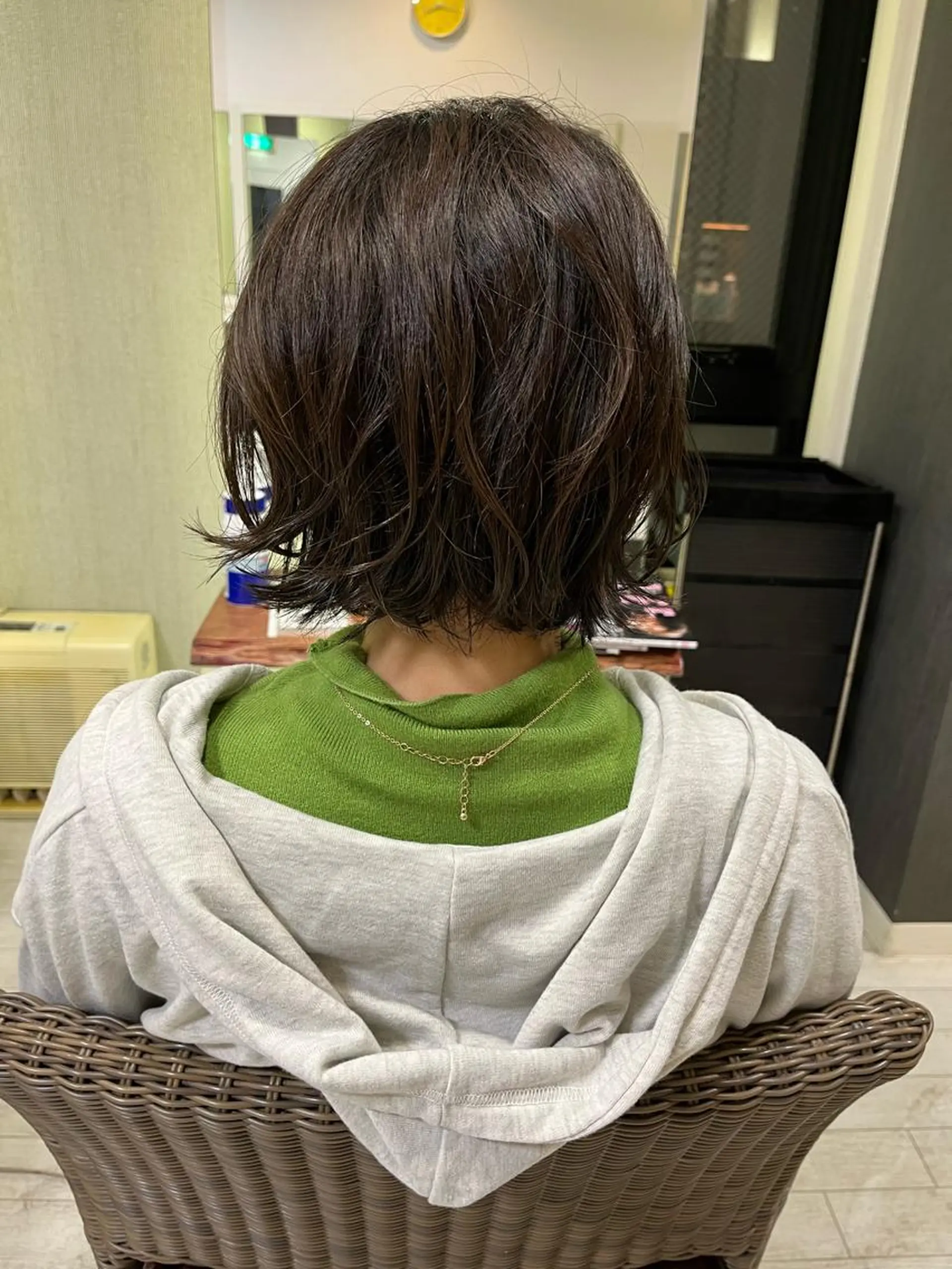 ミディアム くせ毛 カット パーマ ママ美容師 *ヒマワリのヘアスタイル