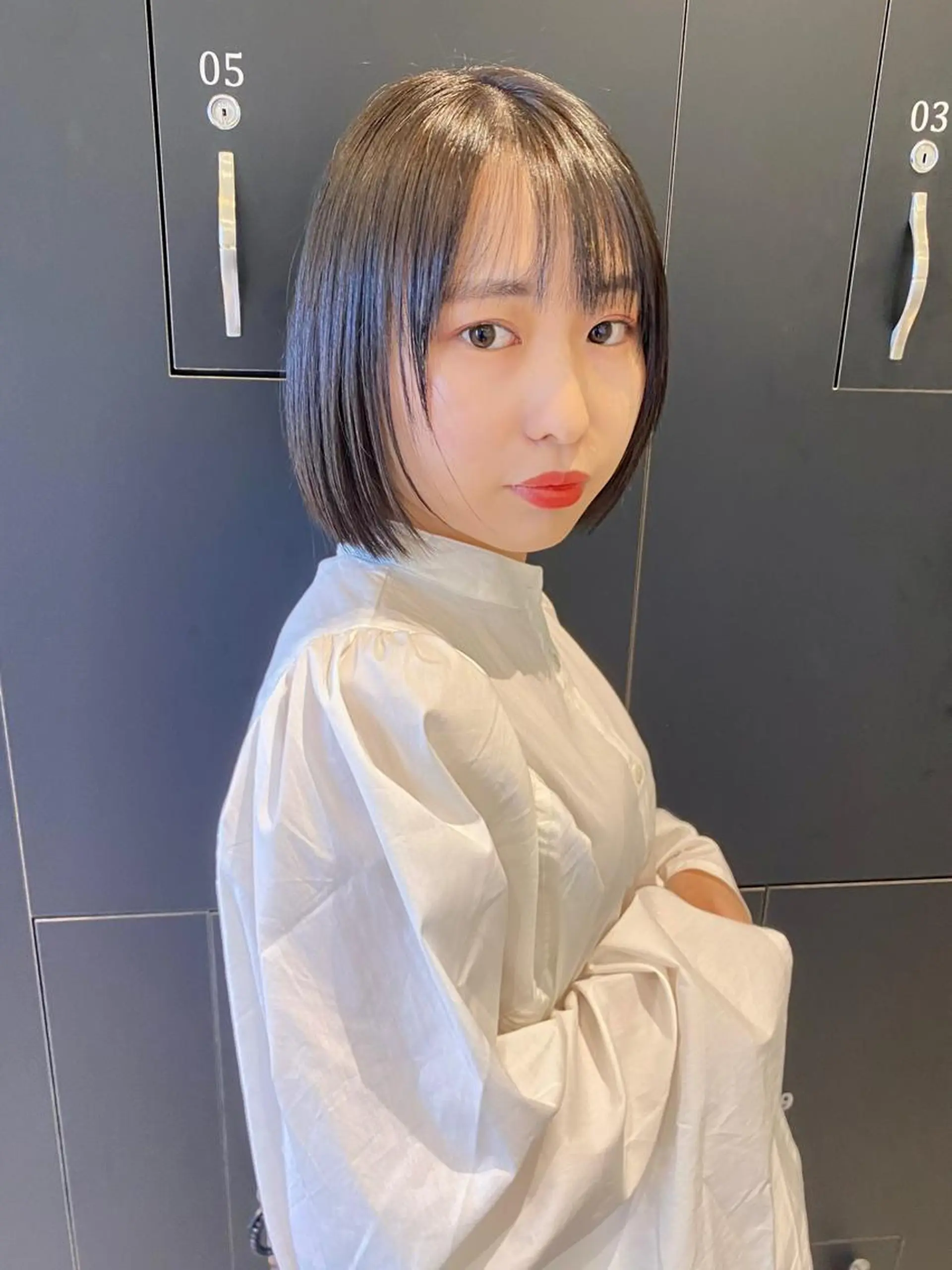 ショート カラー パーマ ヘアアレンジ メンズ キッズ ネイル マツエク・マツパ アイブロウ 髪質改善水素TR× レイヤーカット/熊澤のヘアスタイル