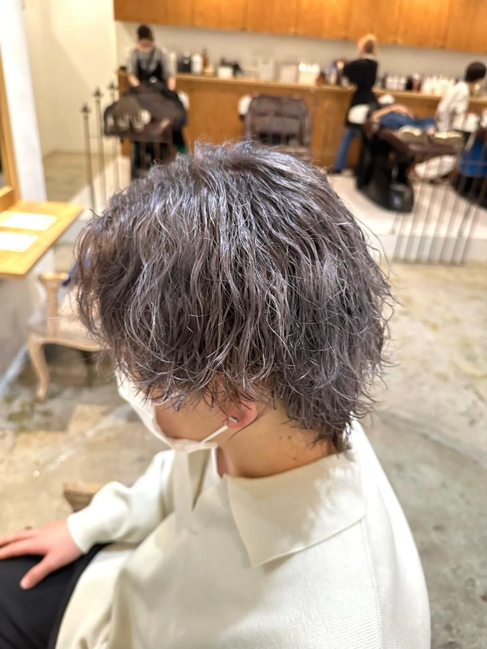 カラー メンズ メンズパーマ グレージュ 🦋高岡 ゆうが🦋のヘアスタイル