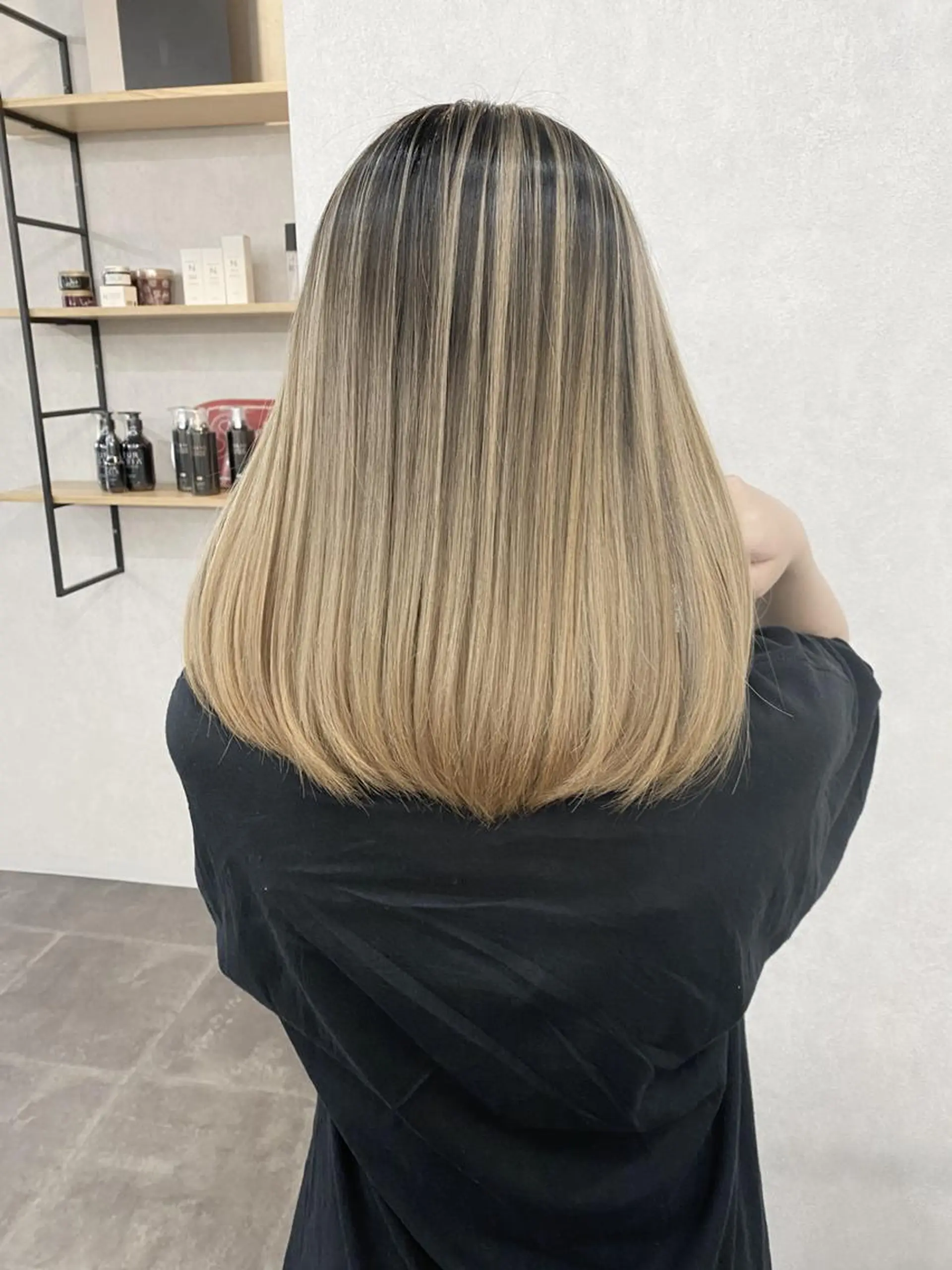 ミディアム カラー ヘアアレンジ ハイライト❣️バレイ ヤージュ❣️　ykrのヘアスタイル