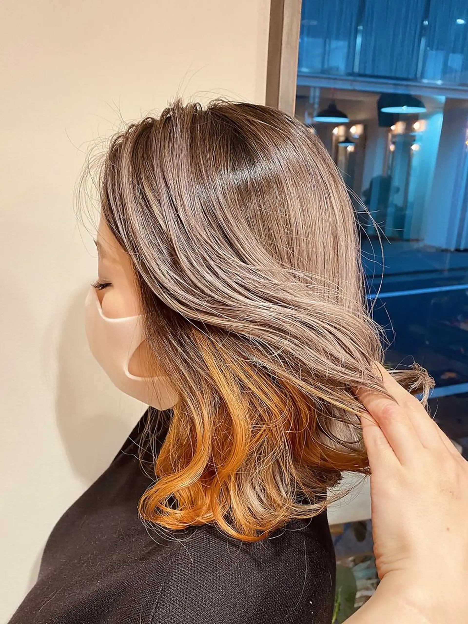 ミディアム カラー ヘアアレンジ ベージュカラー ブリーチ ケアブリーチ カシス グラデーションカラー ✨🧸チバ ダイスケ🧸✨のヘアスタイル