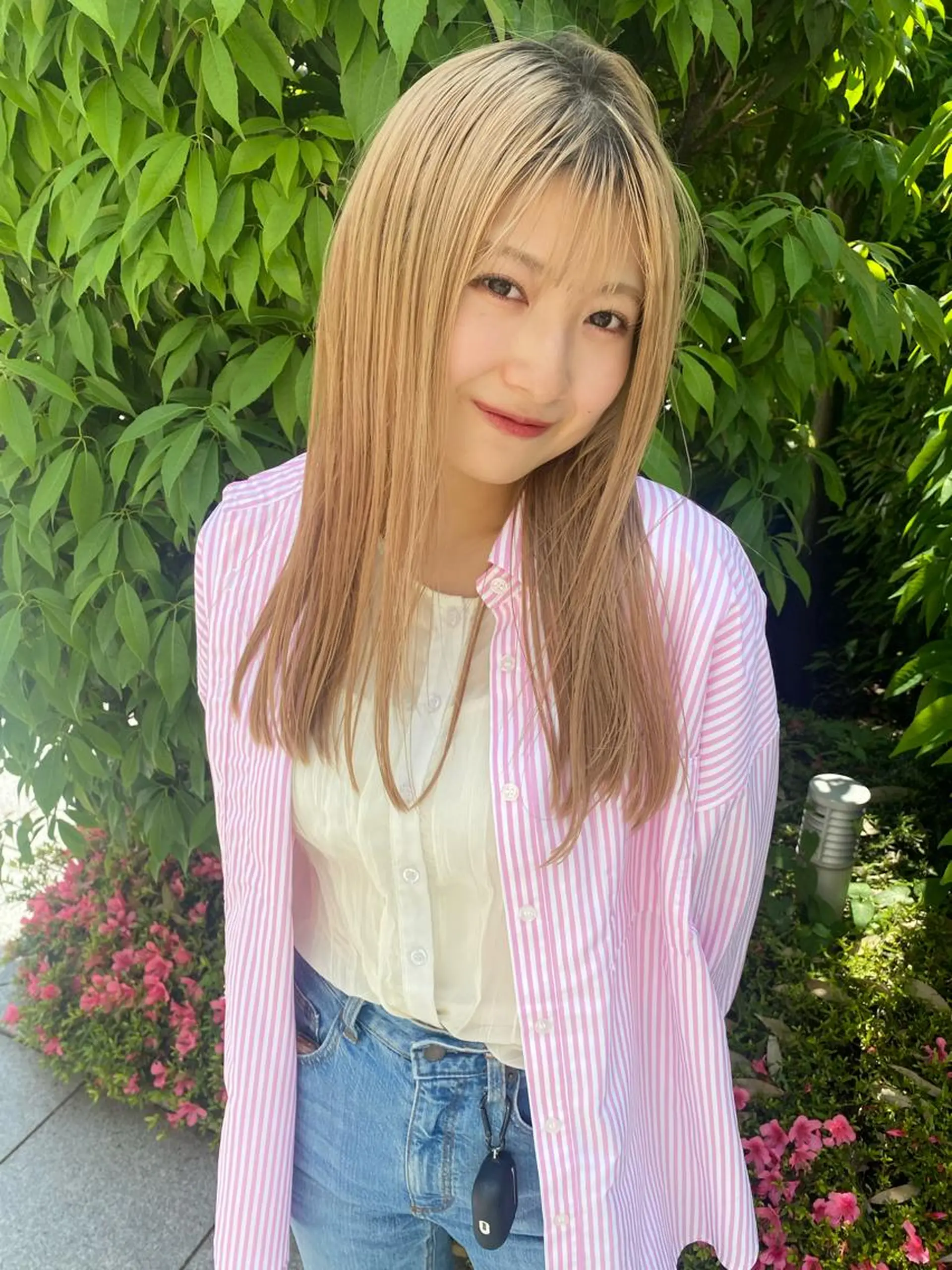 セミロング カラー 💗💗韓国レイヤー yu-ki💗💗のヘアスタイル