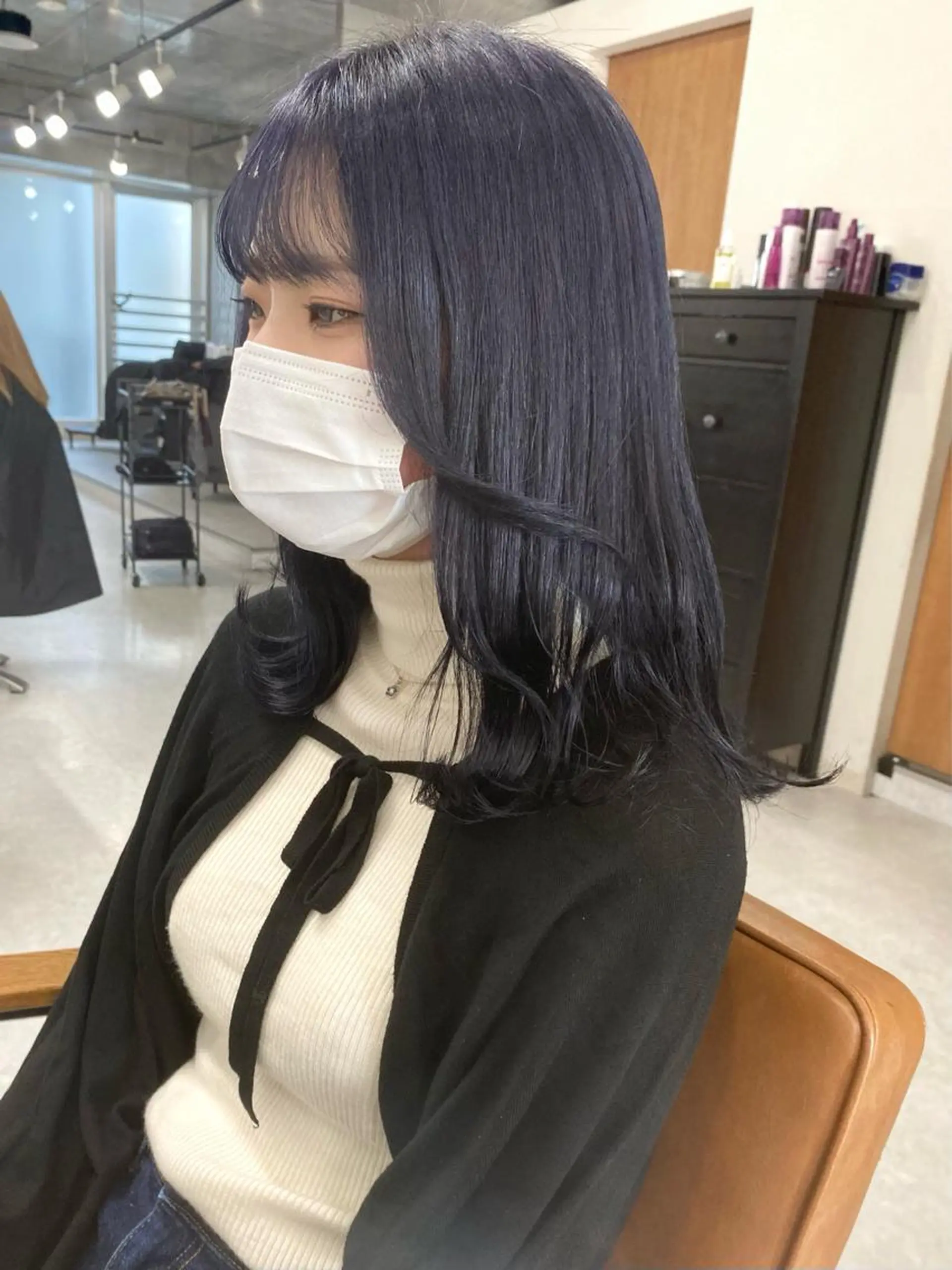 セミロング カラー ヘアアレンジ ヘアカラー トリートメント ヘアセット 🌷FUKA🌷 まろやかハイトーンのヘアスタイル