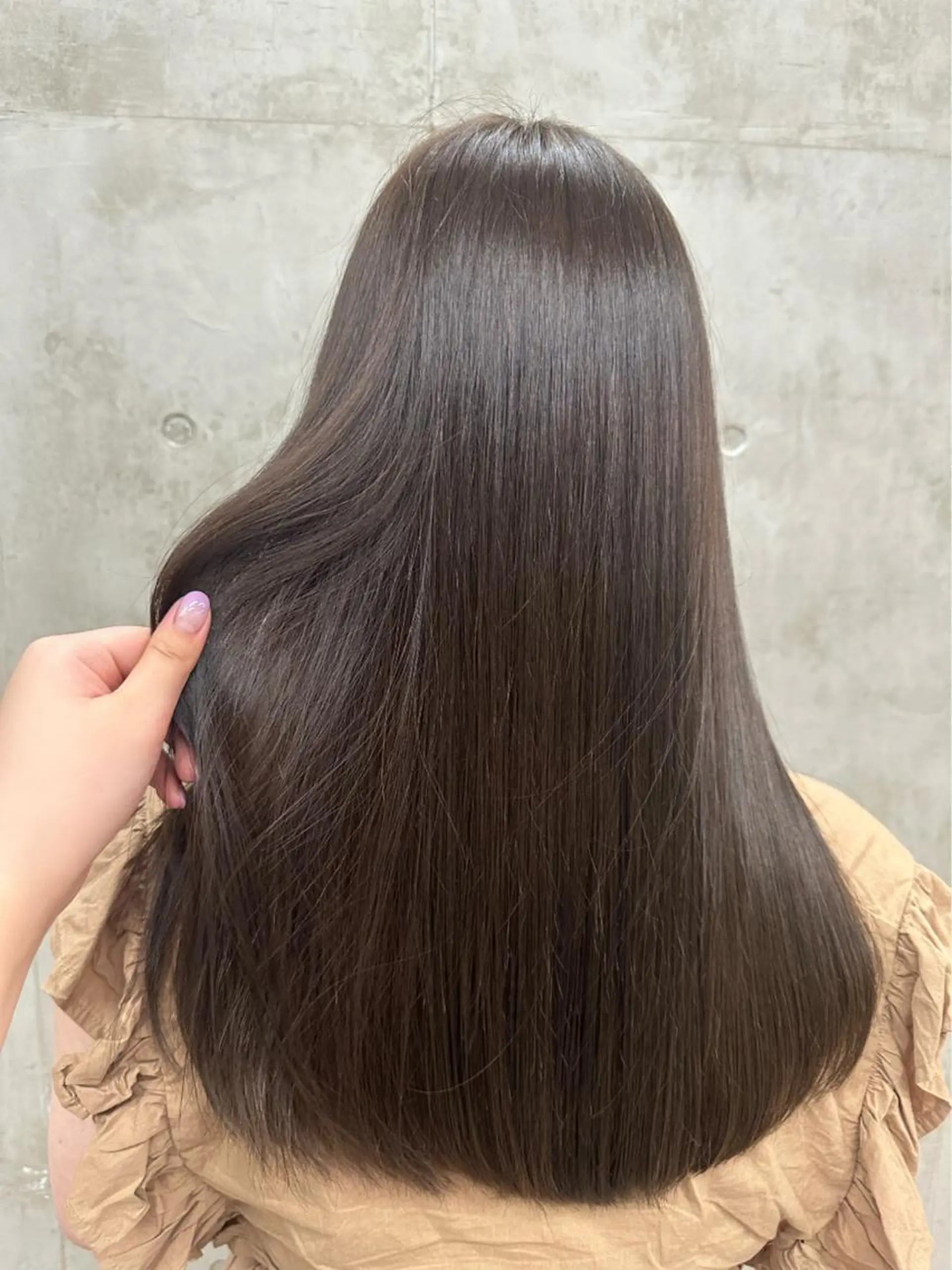 ロング カラー 透明感カラー グレージュ カット ヘアカラー トリートメント レイヤーカット💫 ／HARUKA🎀のヘアスタイル