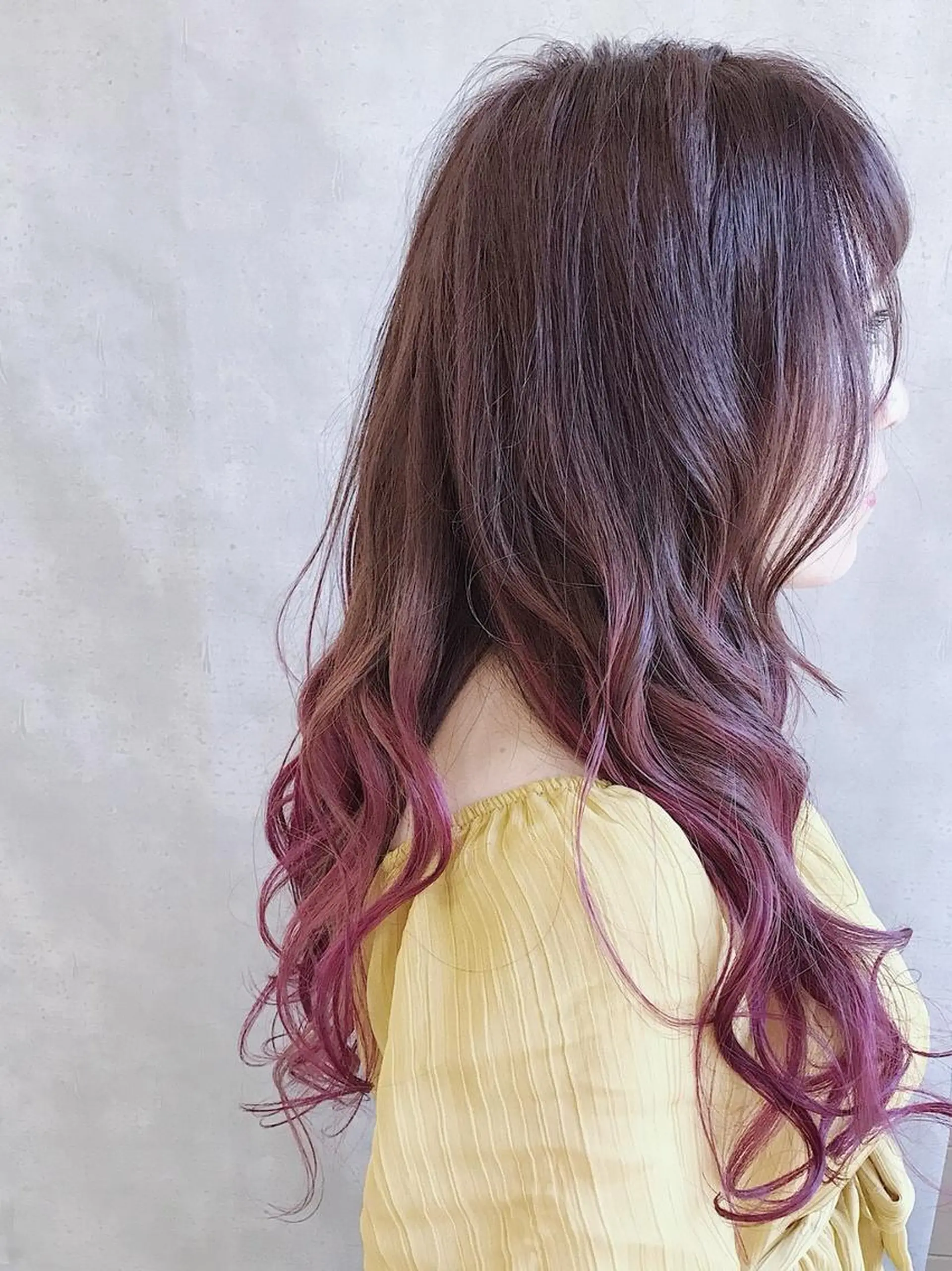 ロング カラー アディクシーカラー ブリーチ ケアブリーチ ダブルカラー ハイライトカラー MOU namba ムウナンバのヘアスタイル