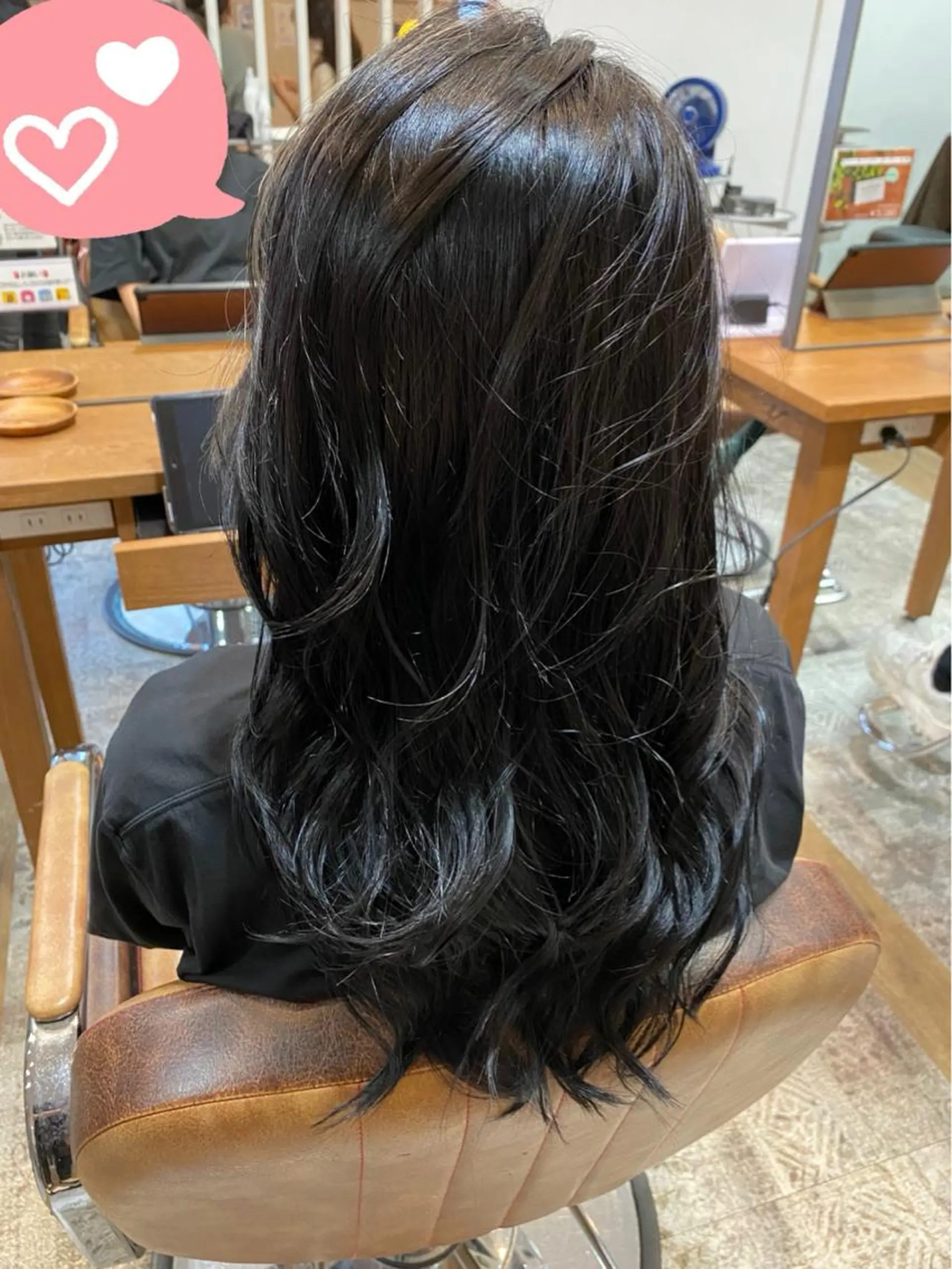 ロング カラー 黒髪 ブルーカラー ブルーブラック Jill franc ＿ﾆｼｻｶ ｱﾔﾉのヘアスタイル