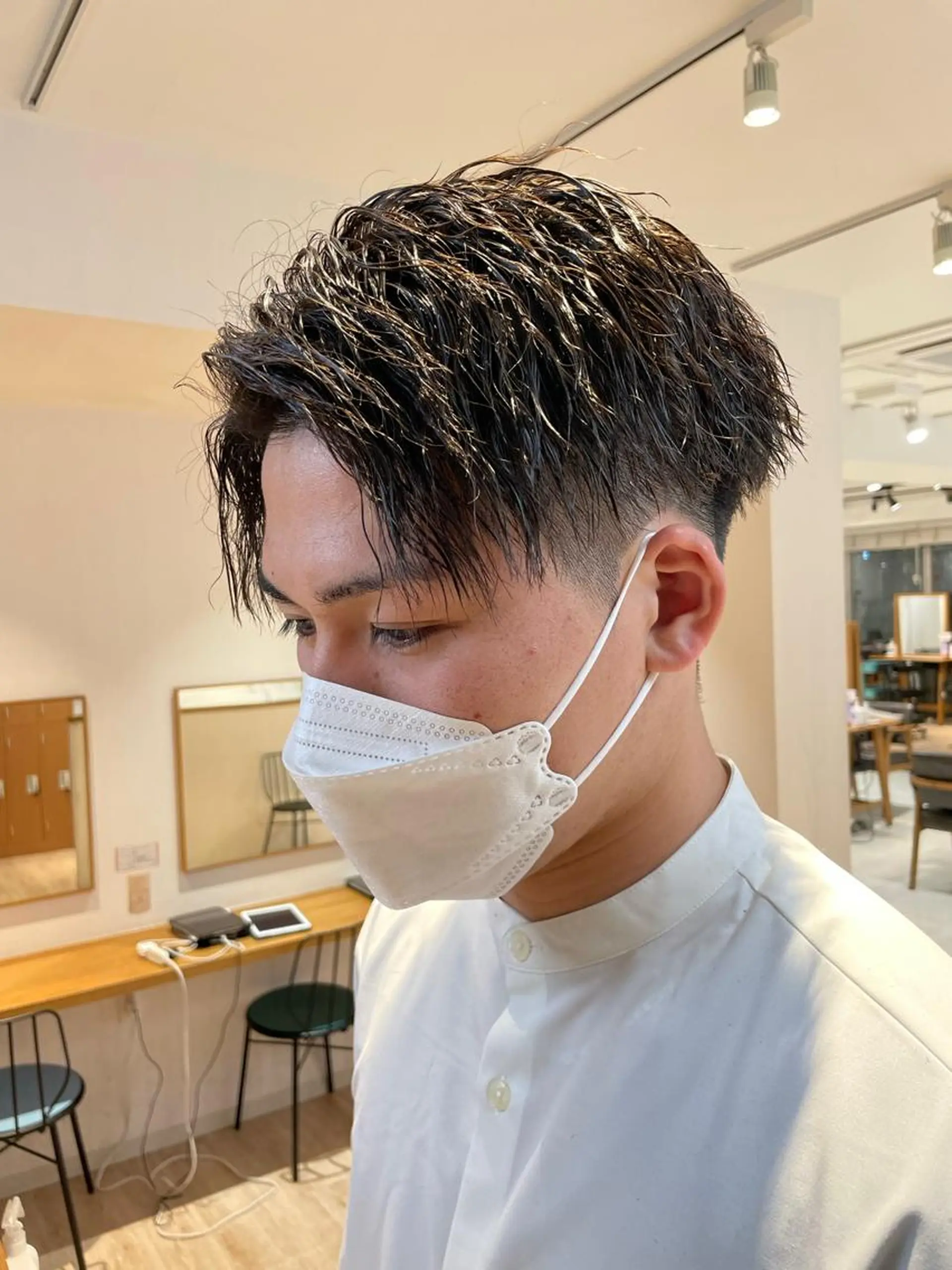 ショート パーマ メンズ メンズパーマ ツイストスパイラルパーマ スパイラルパーマ レイヤー/韓国ヘア /顔周り/大久保貴之のヘアスタイル