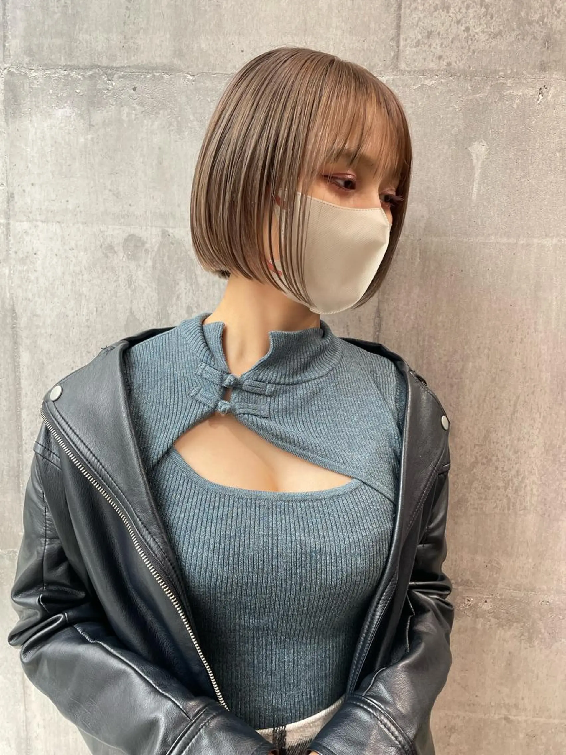 ショート カラー ベージュカラー ボブ an-t   branche所属・韓国風/コテ巻き風パ ーマ るい❤️‍🔥のヘアスタイル