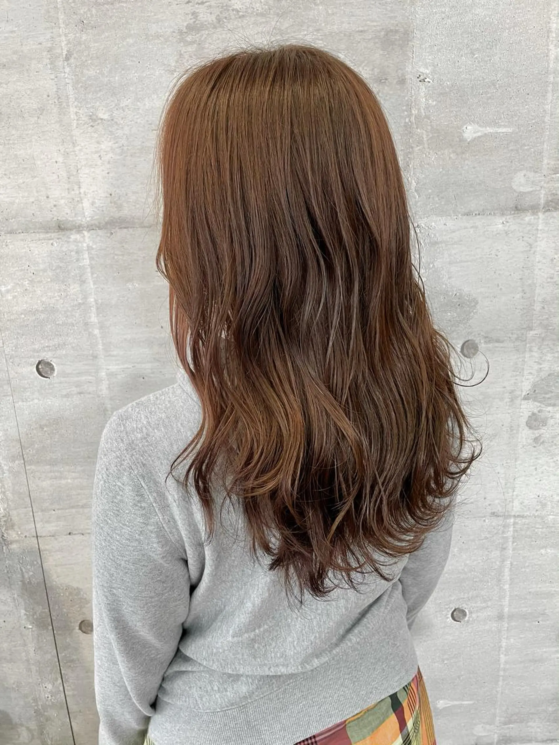 セミロング カラー アッシュ ハイライトカラー イルミナカラー インナーカラー テラコッタ カット ヘアカラー トリートメント 江上拓郎/ショート /酸性ストレートのヘアスタイル