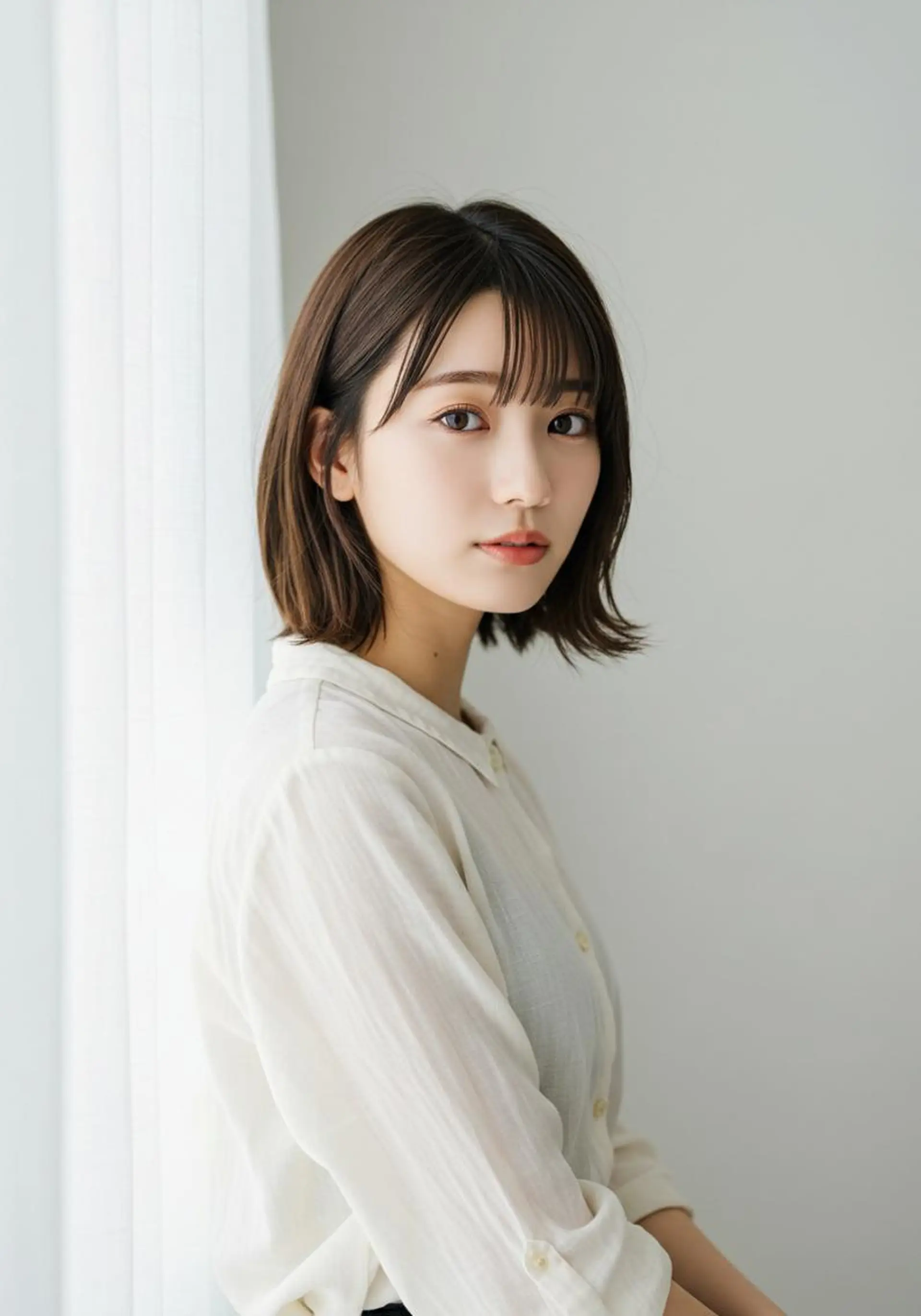 セミロング カット 高堰 朱羽のヘアスタイル