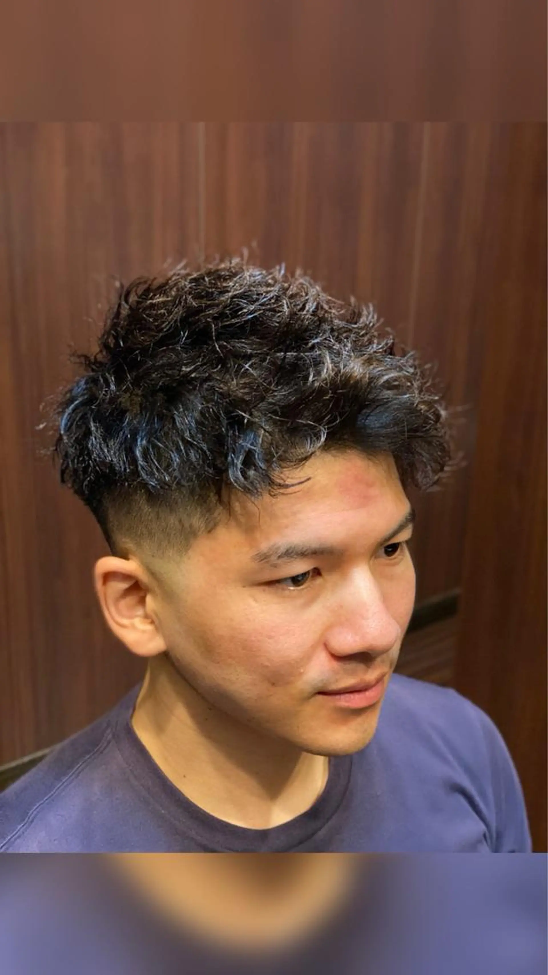 ショート パーマ メンズ 浅見 天翔のヘアスタイル