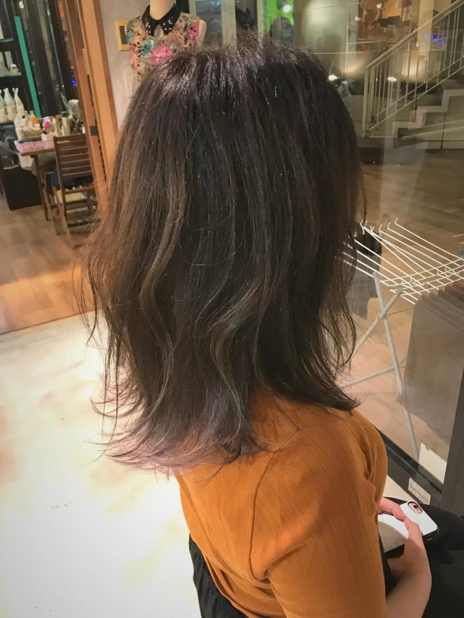 ミディアム カラー ピンクカラー ピンクパープル パープルカラー 松村 崇弘のヘアスタイル