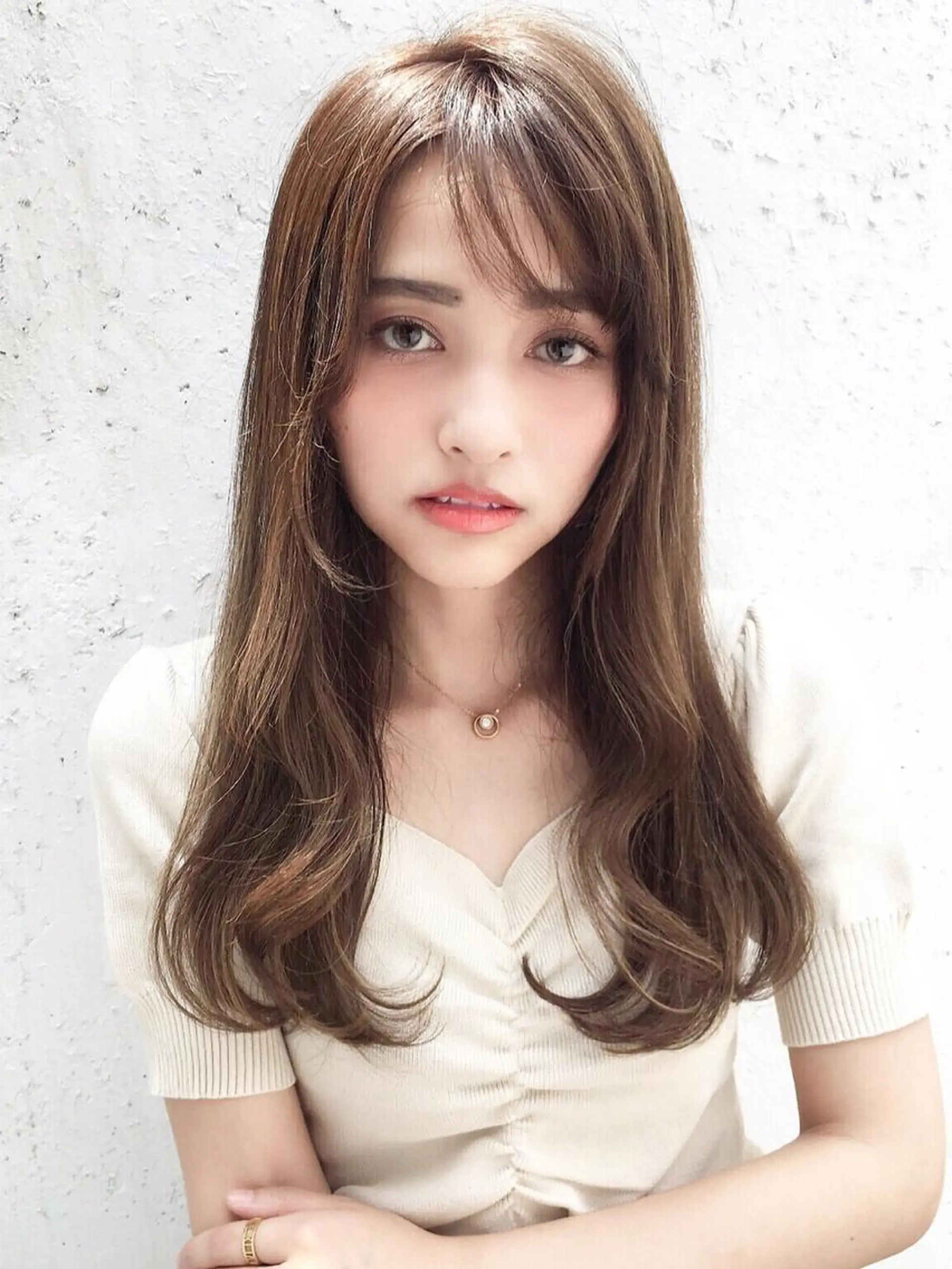 ロング カラー パーマ カット ヘアカラー トリートメント 韓国ヘア特化型美容師 カワノマイ🇰🇷のヘアスタイル